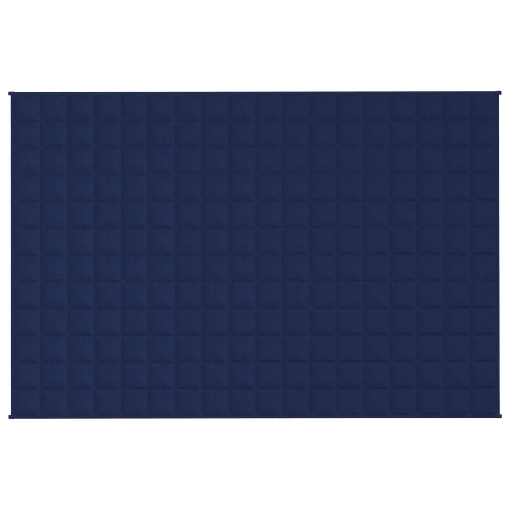 vidaXL Bettüberwurf Gewichtsdecke Blau 122x183 cm 5 kg Stoff günstig online kaufen