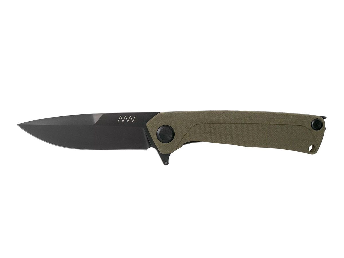 ACTA NON VERBA KNIVEs Taschenmesser Acta Non Verba Z100 DLC Schwarz G10 Olive ANVZ100-024