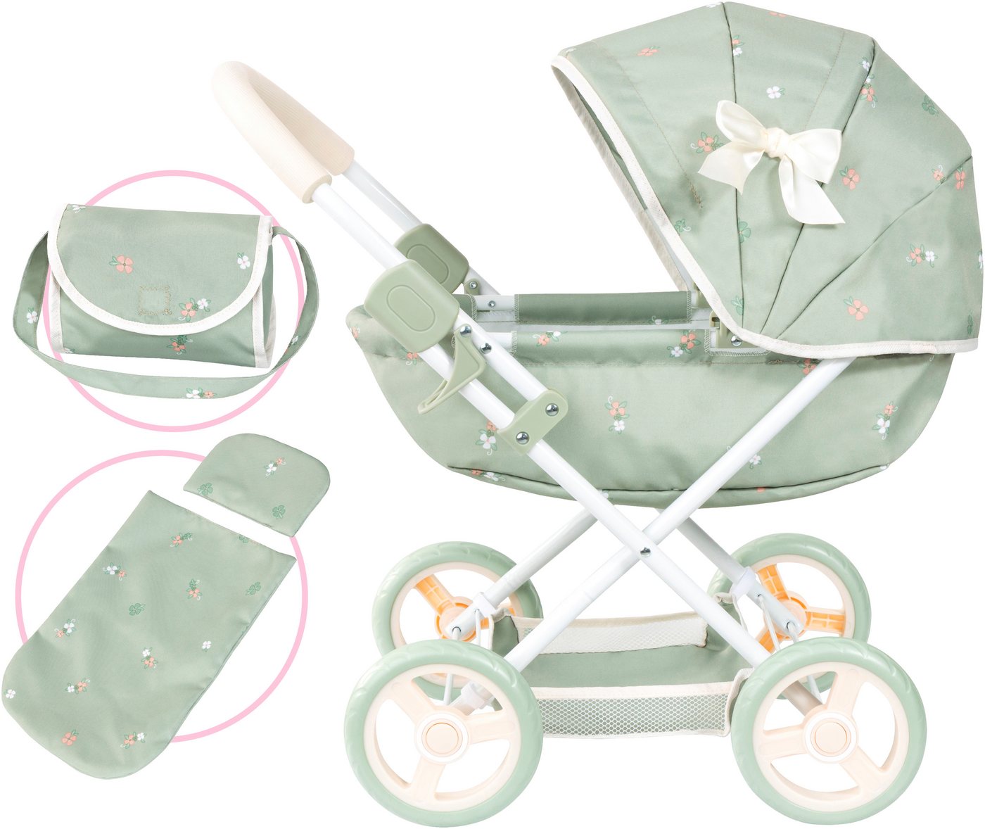 Bayer Puppenwagen Cosy, mit Wickeltasche