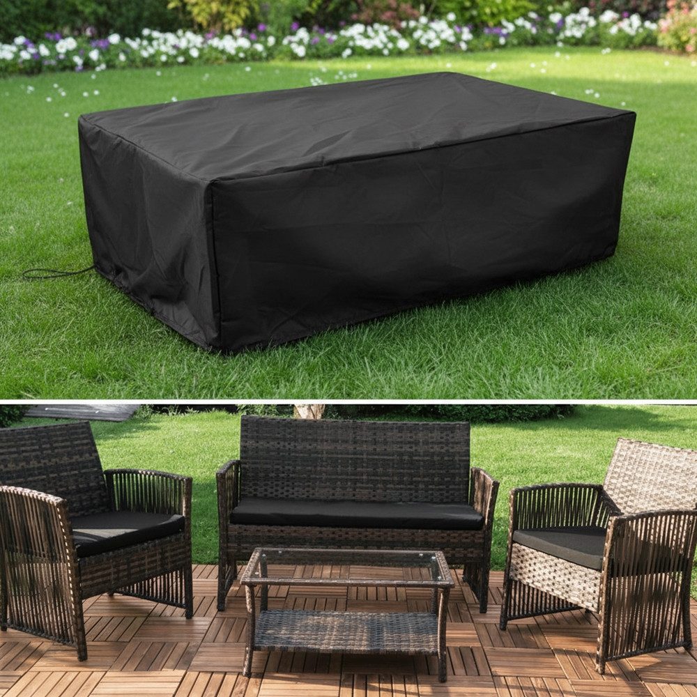 Melko Gartenmöbel-Schutzhülle Schutzhülle Plane Schwarz 135x132x78 CM Abdeckhaube Abdeckung (Stück, 1-St., Hülle), 100% Polyethylengewebe