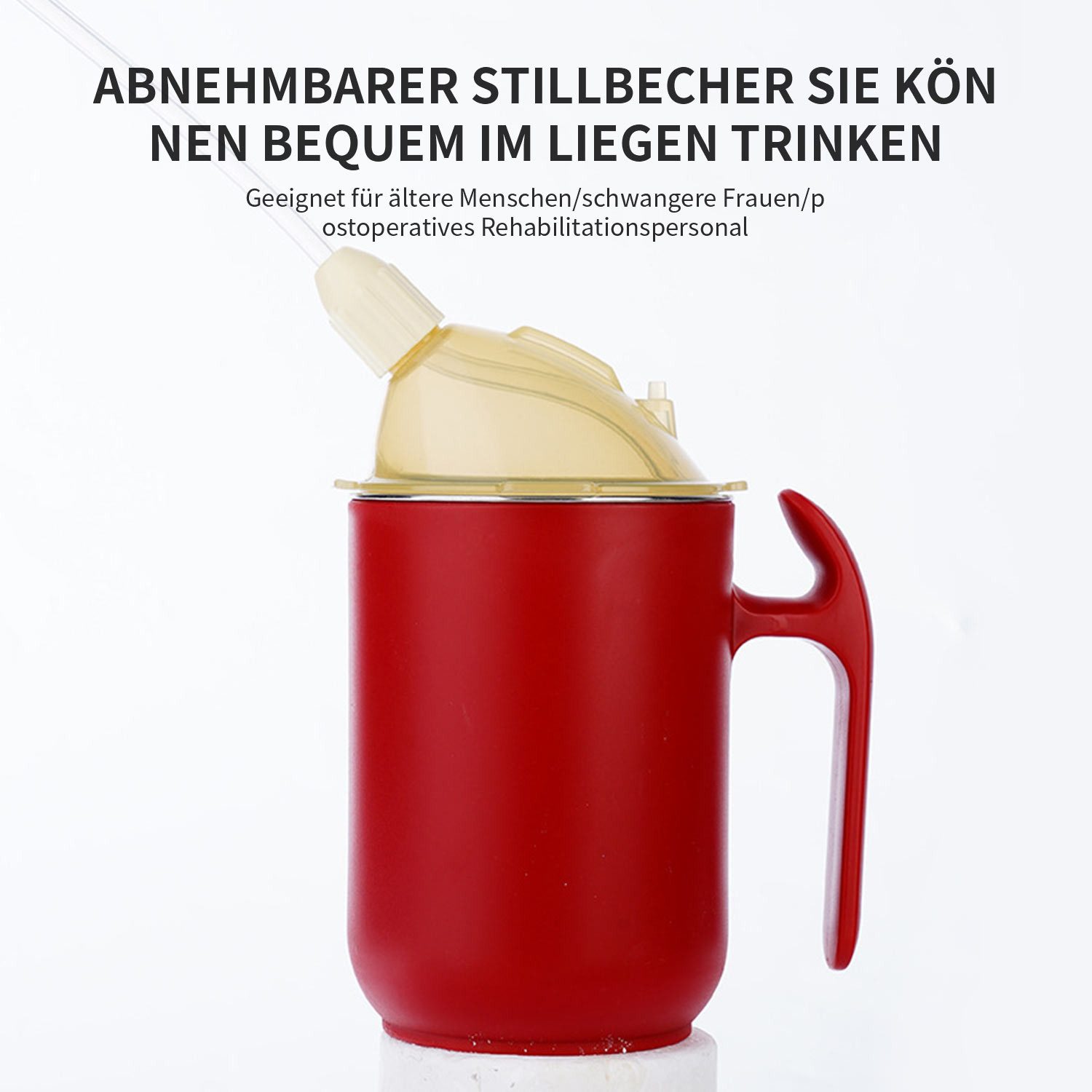 Refttenw Schnabelbecher Trinkhalmbecher für flüssige Lebensmittel, auslaufsicherer Becher
