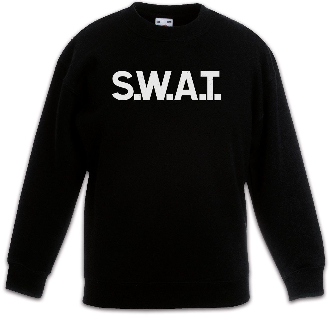 Urban Backwoods Sweatshirt S.W.A.T. Kinderpullover Beer Fun Kostüm Polizei Police Fasching (1-tlg) Karneval Verkleidung Fastnacht Fassenacht Faschings-Shirt