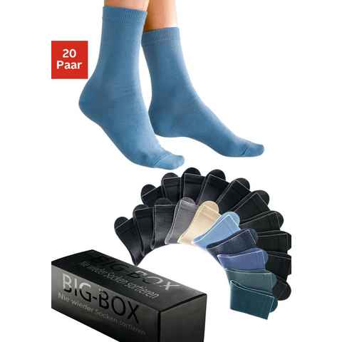 Go in Basicsocken mit Baumwolle und Komfortbund, ohne drückende Naht (Box, 20-Paar) in der großen Big-Box