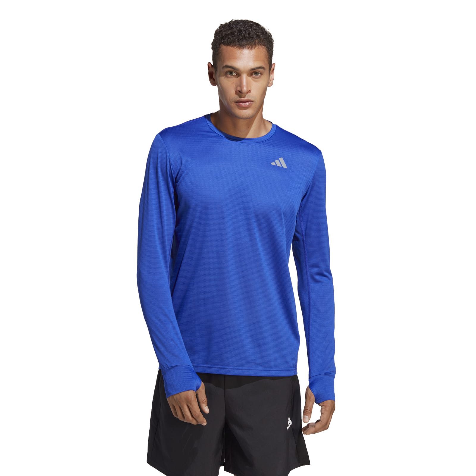 adidas Performance Langarmshirt Own The Run (feuchtigkeitsabsorbierend, reflektierend) blau Herren