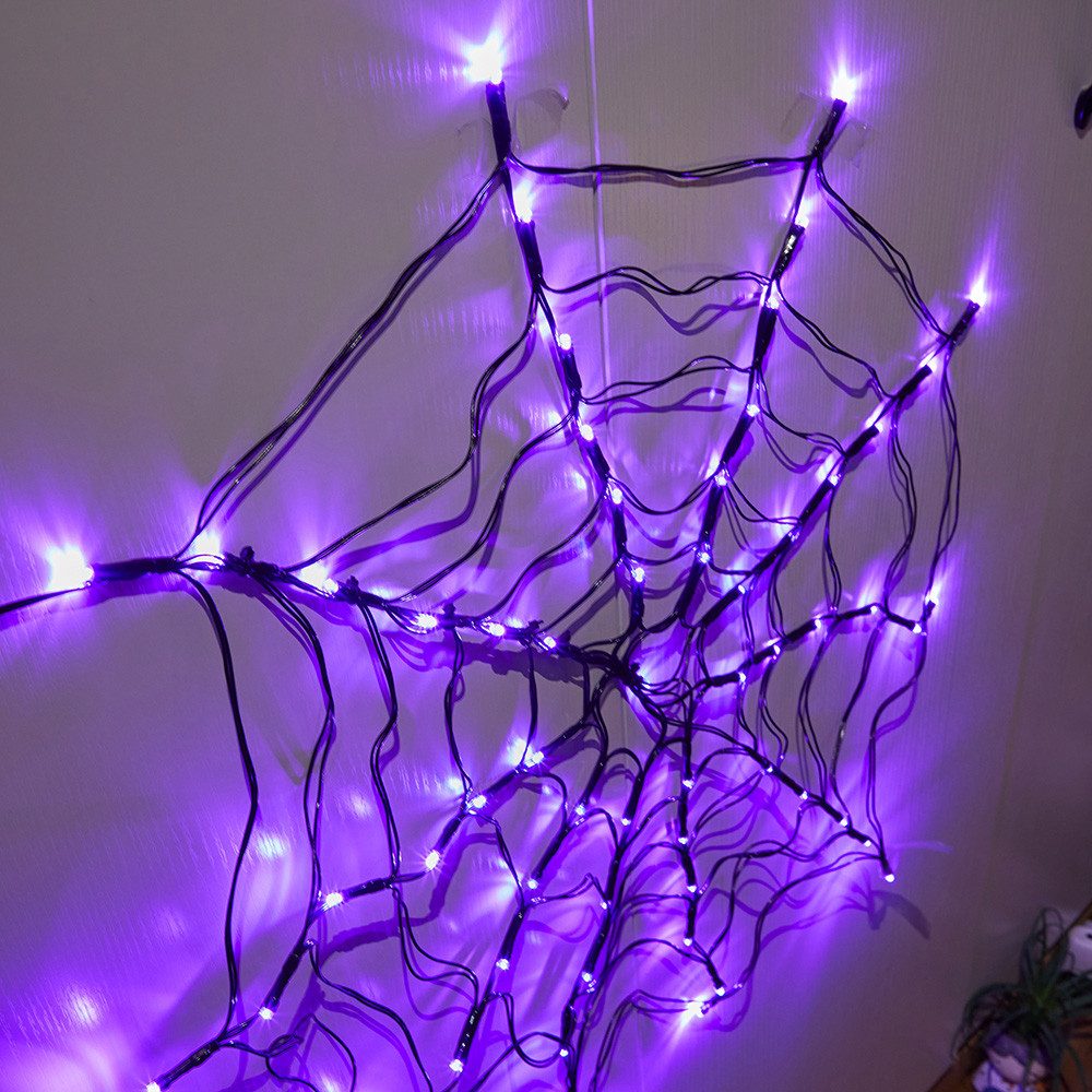 Sunicol Dekolicht Halloween Dekorationen Lichter, Spinnennetz, günstig online kaufen