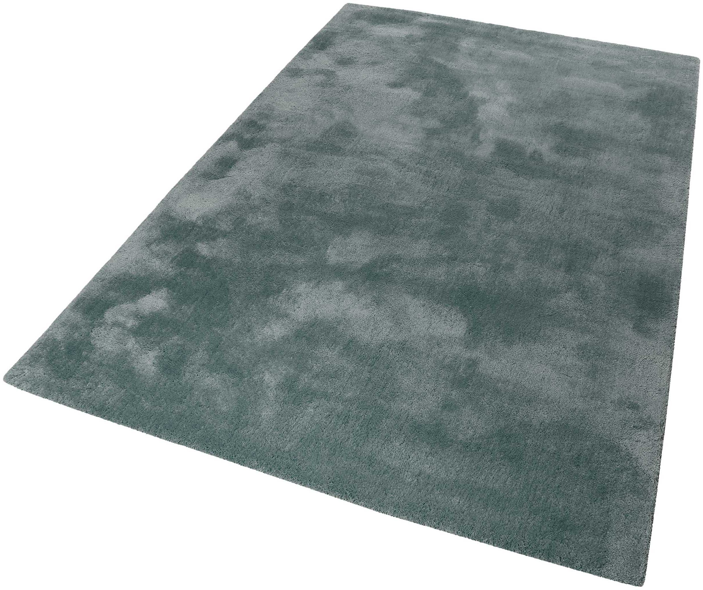 Hochflor-Teppich Relaxx, Esprit, rechteckig, Höhe: 25 mm, Wohnzimmer, sehr große Farbauswahl, weicher dichter Hochflor grün/grau