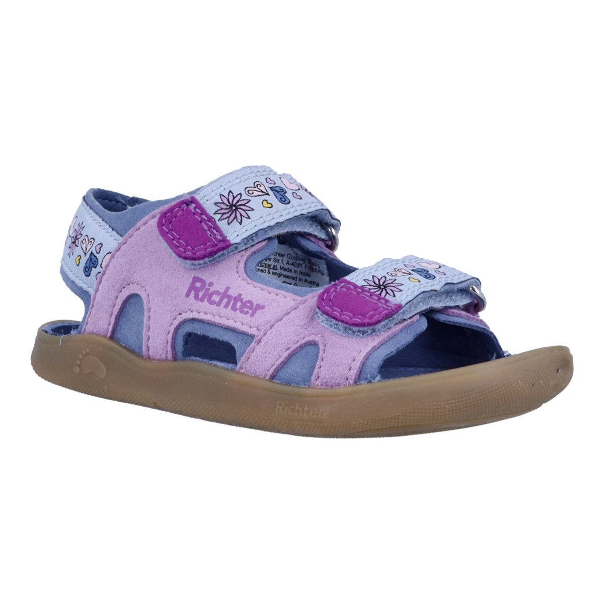 Richter Lucky Barfußschuh Kinderschuh, Sandale, Größenschablone zum Download, mit WMS