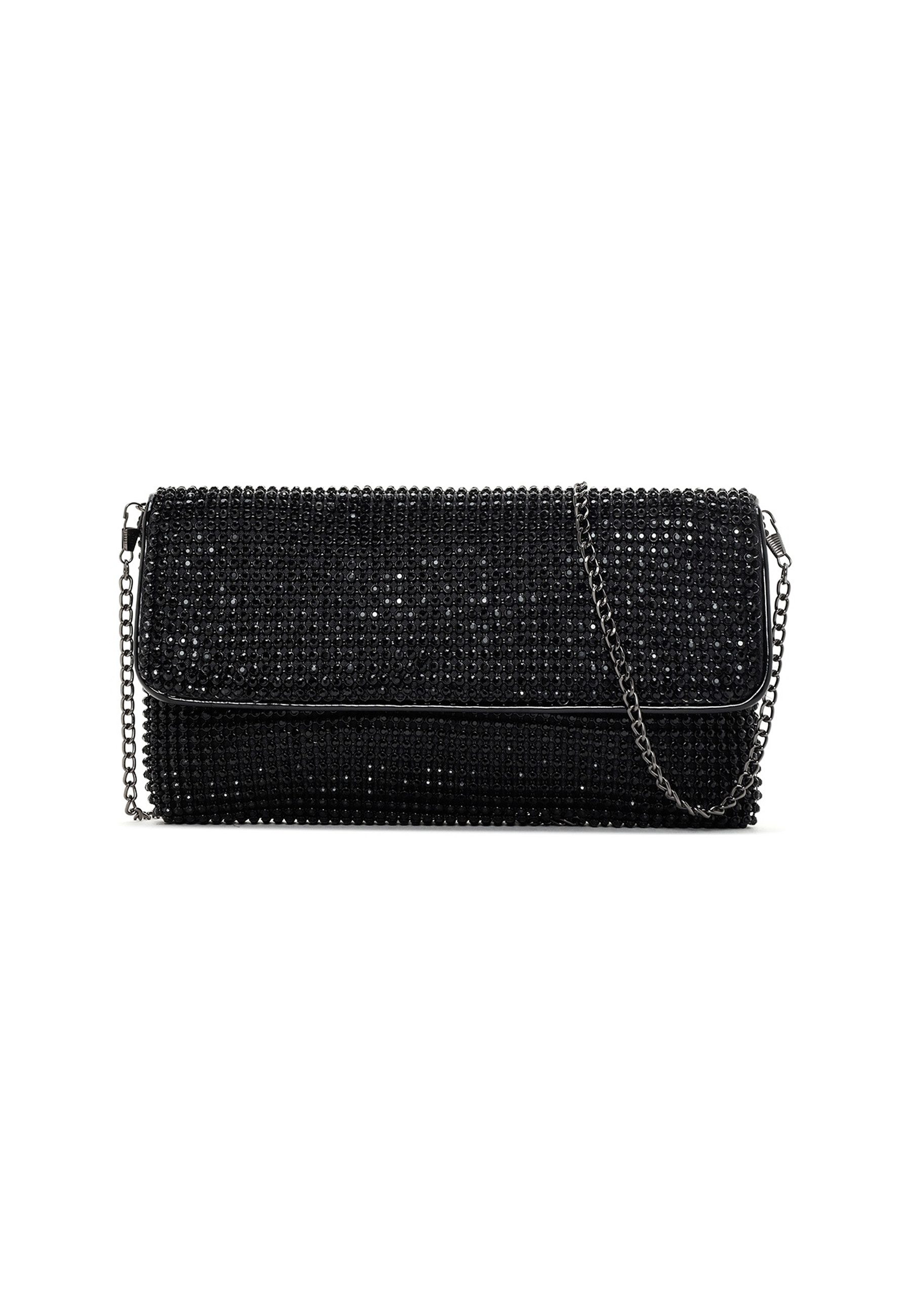 Derimod Clutch Mini-Umhängetaschen, Verzierte Außenseite, Kunstleder, Abnehmbarer Riemen, Magnetverschluss