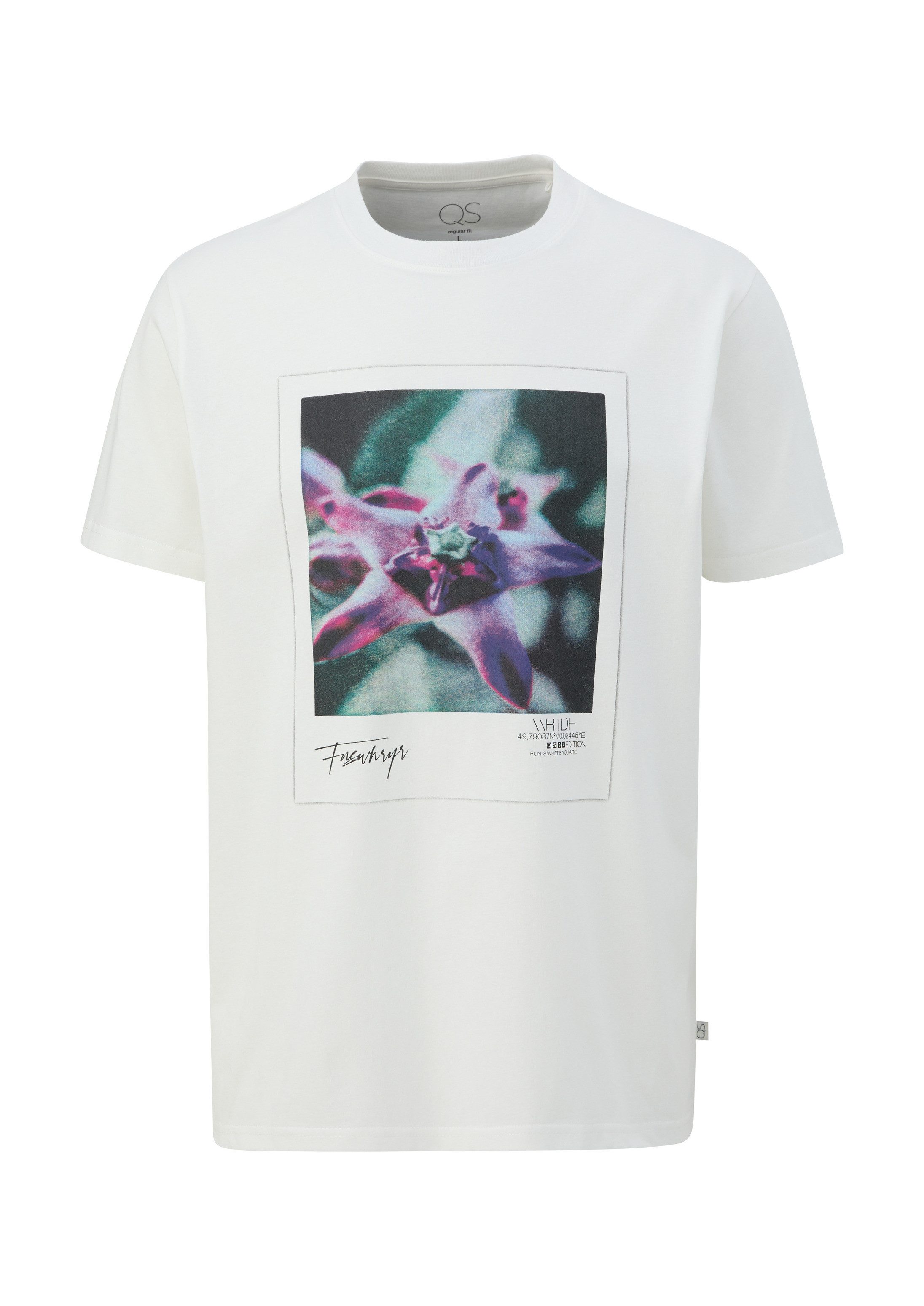 QS Kurzarmshirt T-Shirt T-Shirt mit Frontprint