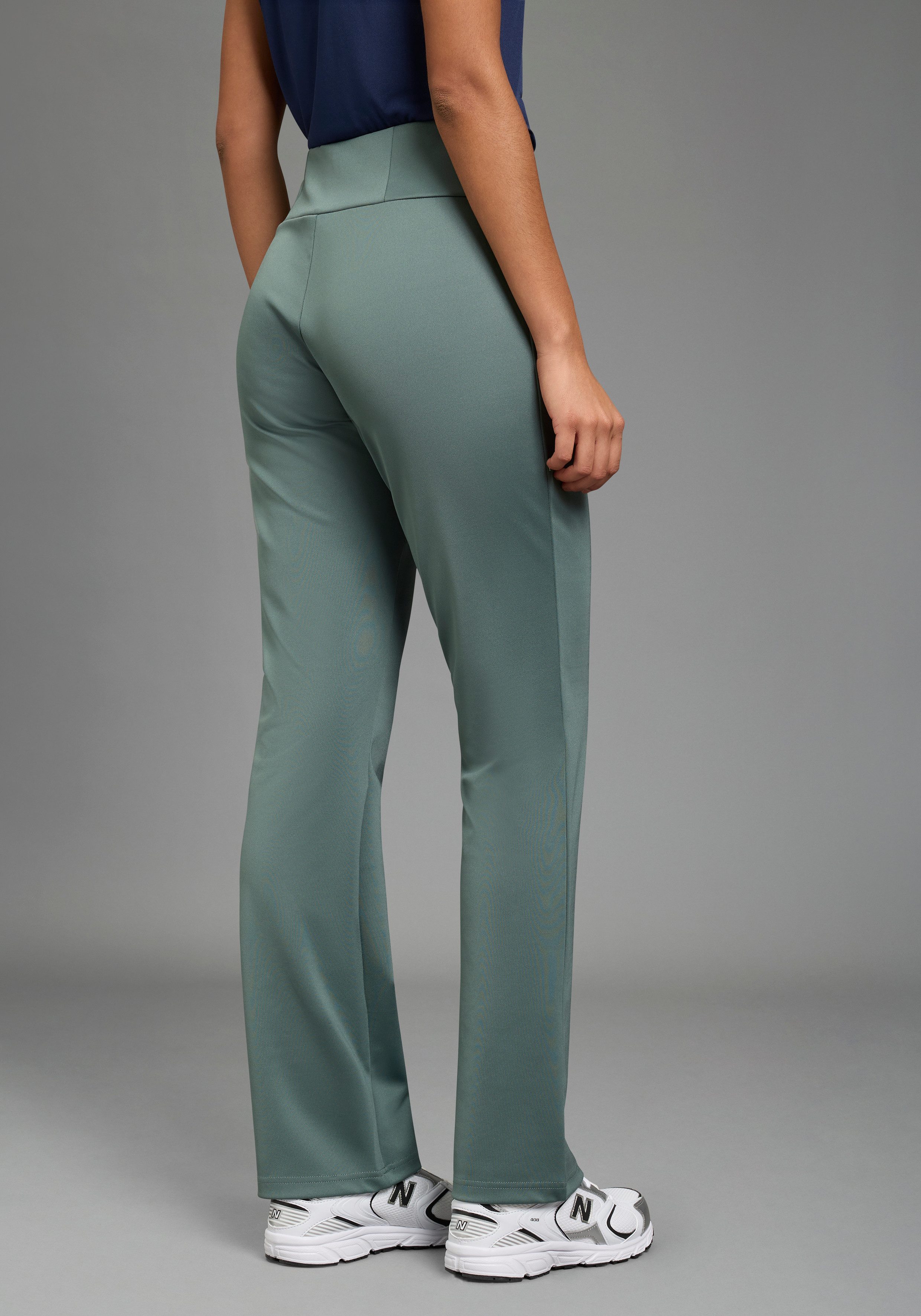 Laura Scott Jerseyhose BOOTCUT aus Polyester und Elasthan, unifarbene Optik günstig online kaufen