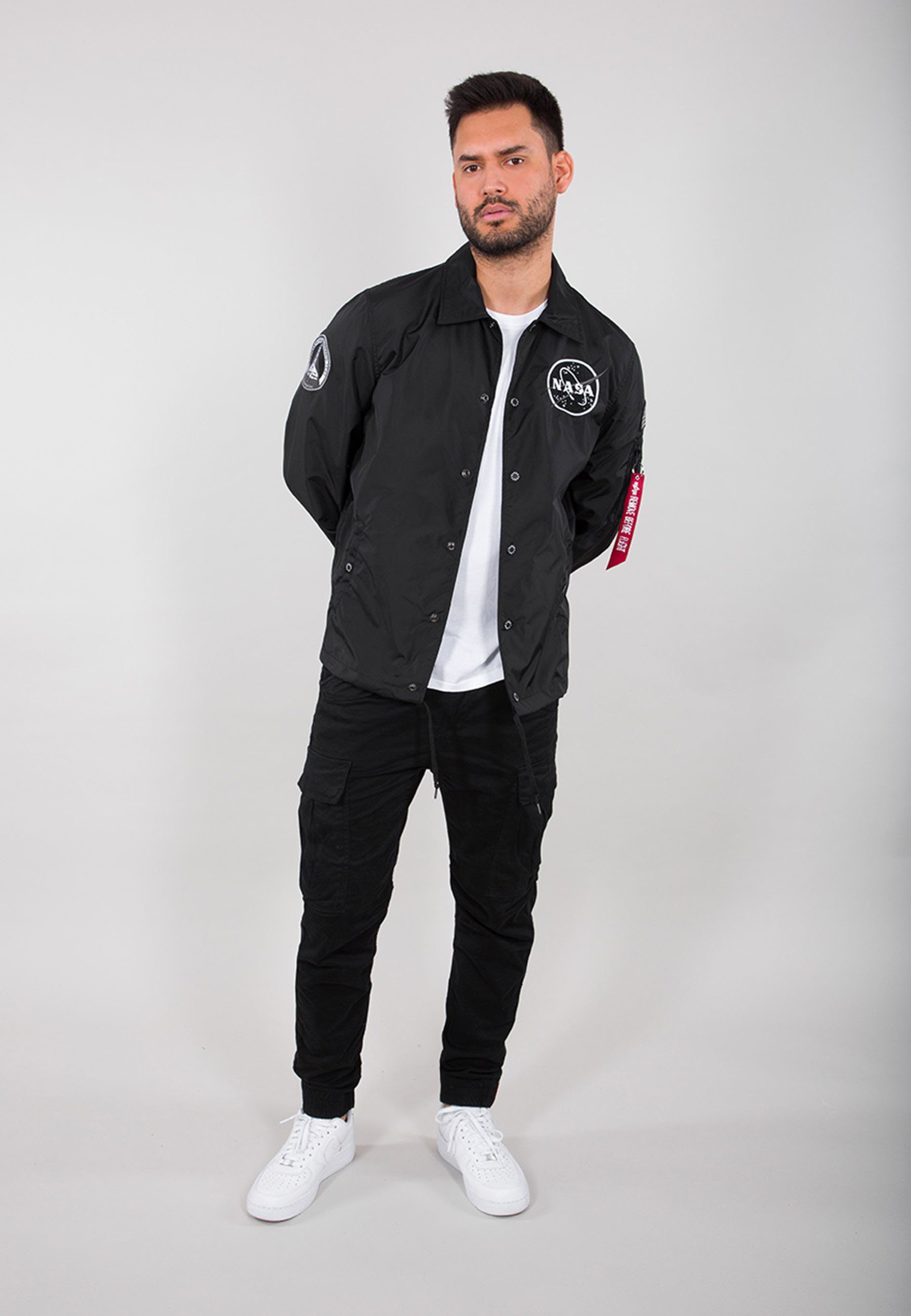 Alpha Industries Bomberjacke Alpha Coach NASA Lightweight - Men Jackets Industries black Jacket