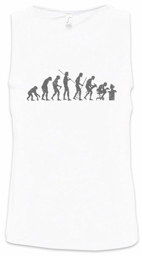 Tanktop Real Human Evolution Ärmelloses T-Shirt Computer PC Programmierer