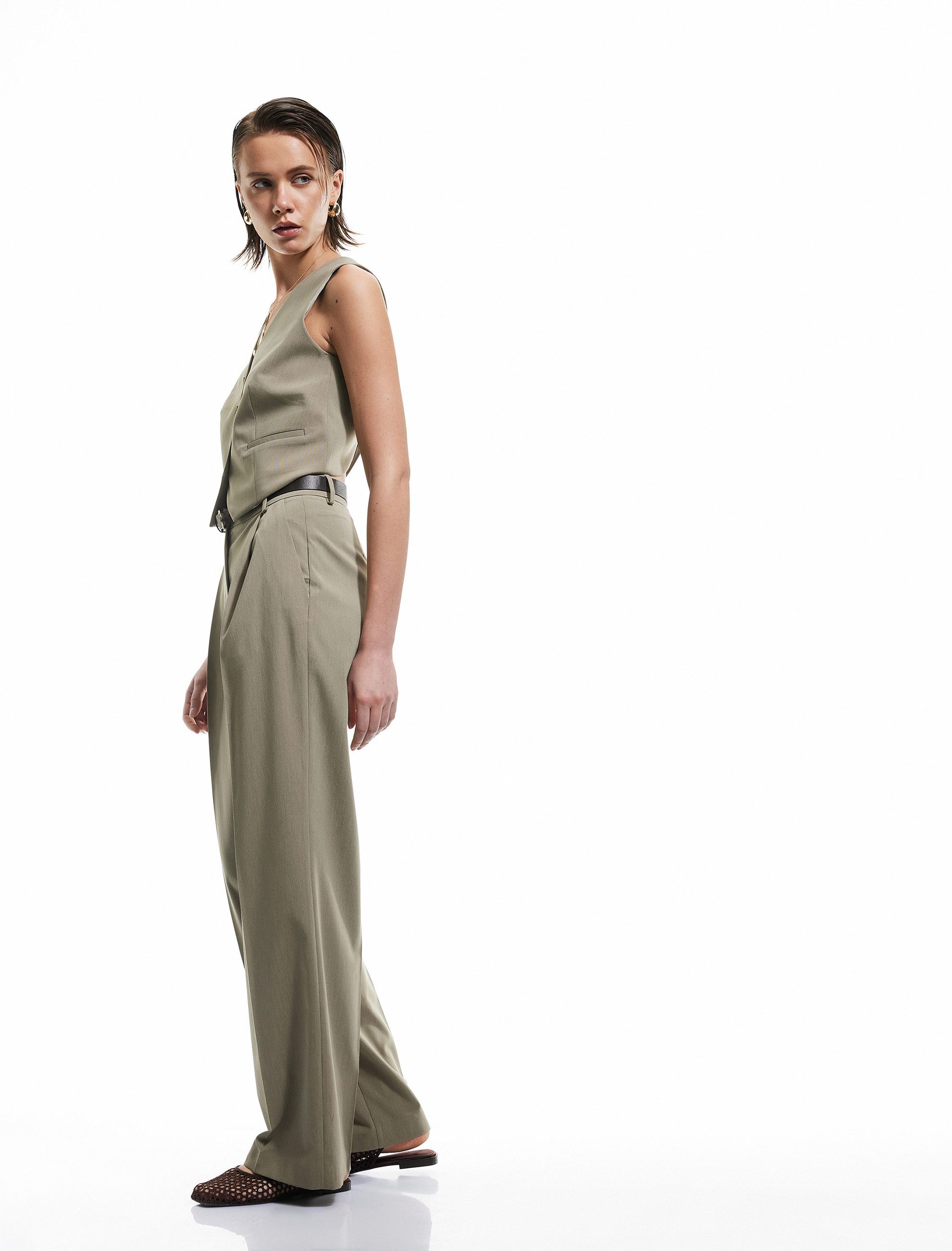 Koton Palazzohose Hohe Leibhöhe Wide Leg Palazzohose