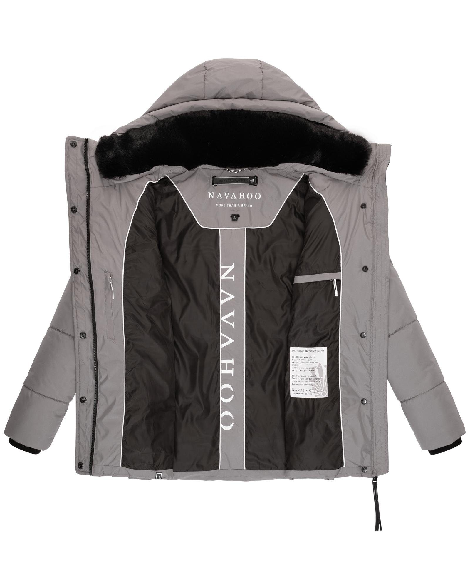 Navahoo Steppjacke Sag ja XIV Warme gesteppte Winterjacke mit Kapuze
