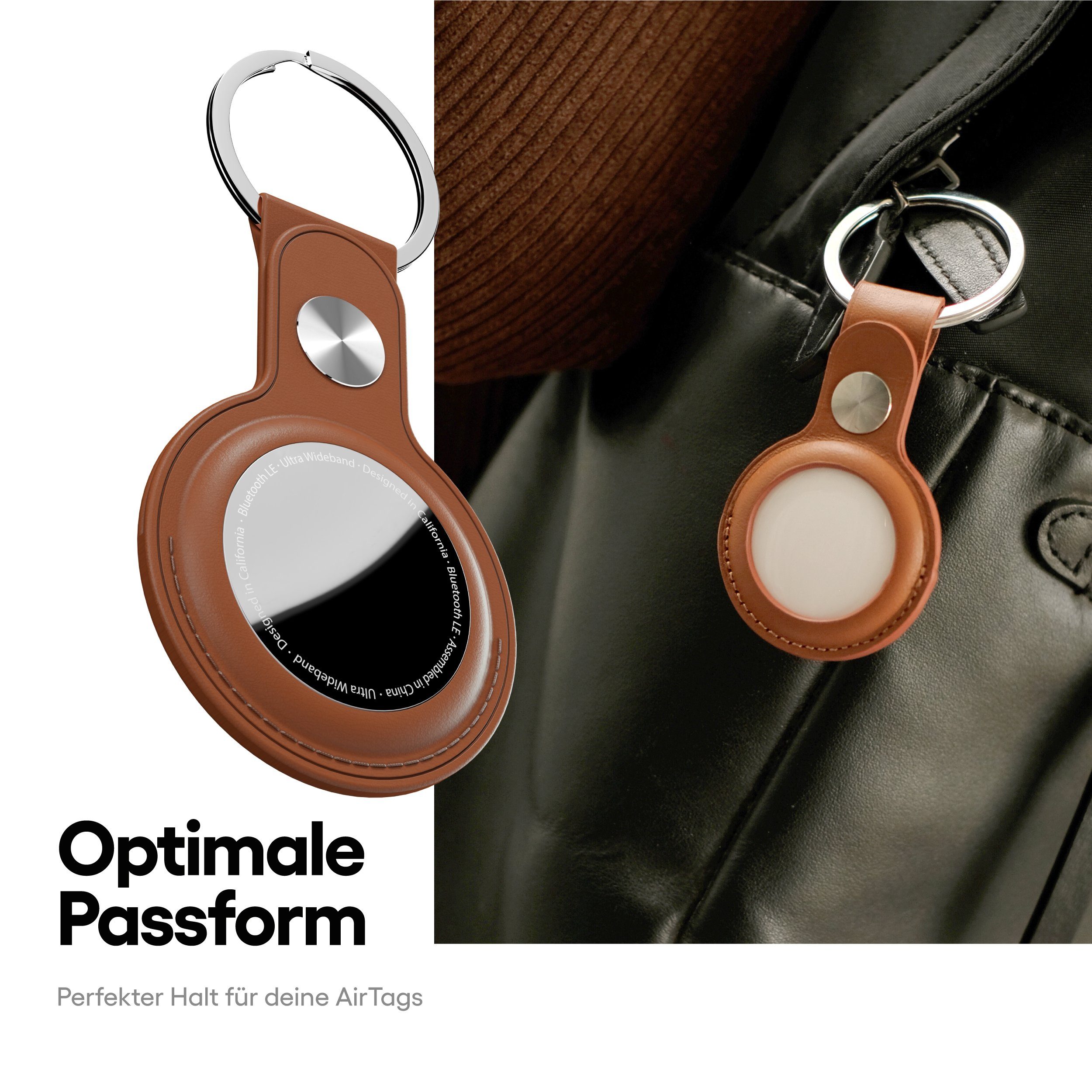 KeyBudz Schlüsselanhänger AirTag Schlüsselanhänger aus Leder günstig online kaufen