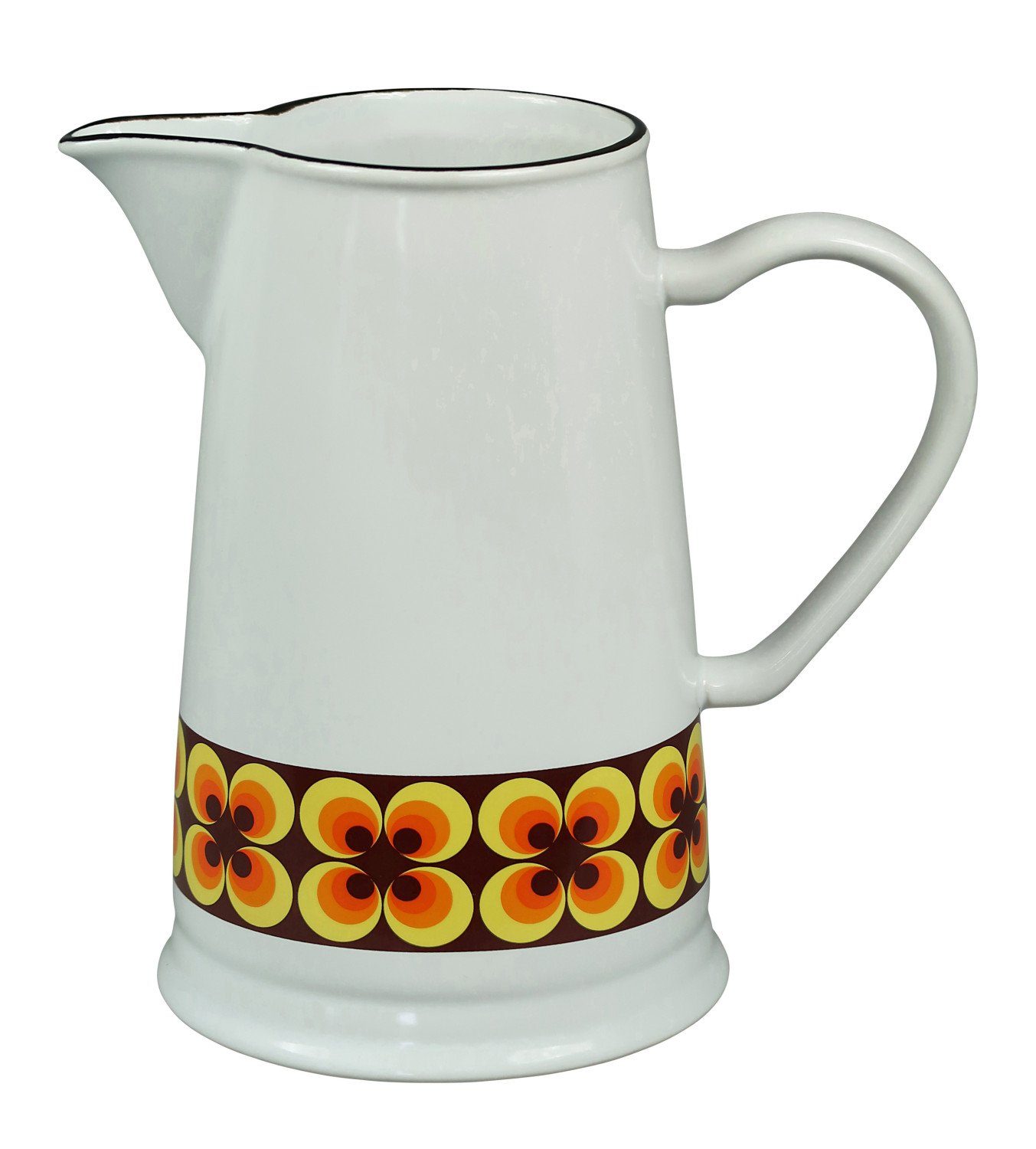 Capventure Kanne Kurg Kanne Wasserkrug Karaffe Vase Keramik 1,6l Retro Ramona Cabanaz