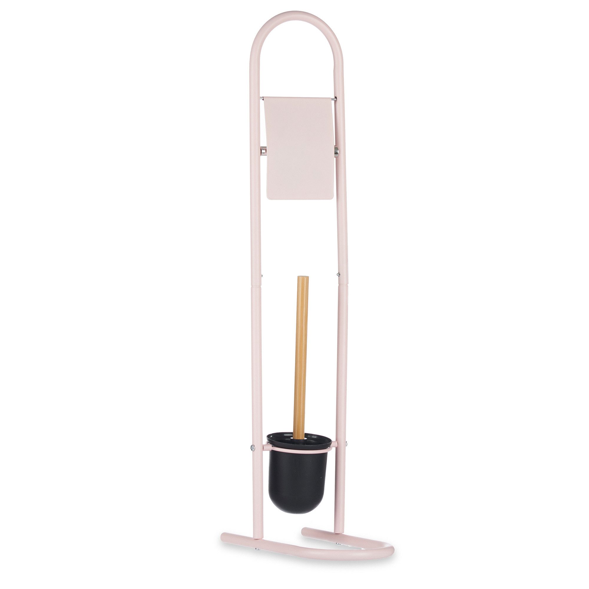 Berilo WC-Reinigungsbürste Toilettenpapier- und Bürstenhalter aus Metall FRESHY mit