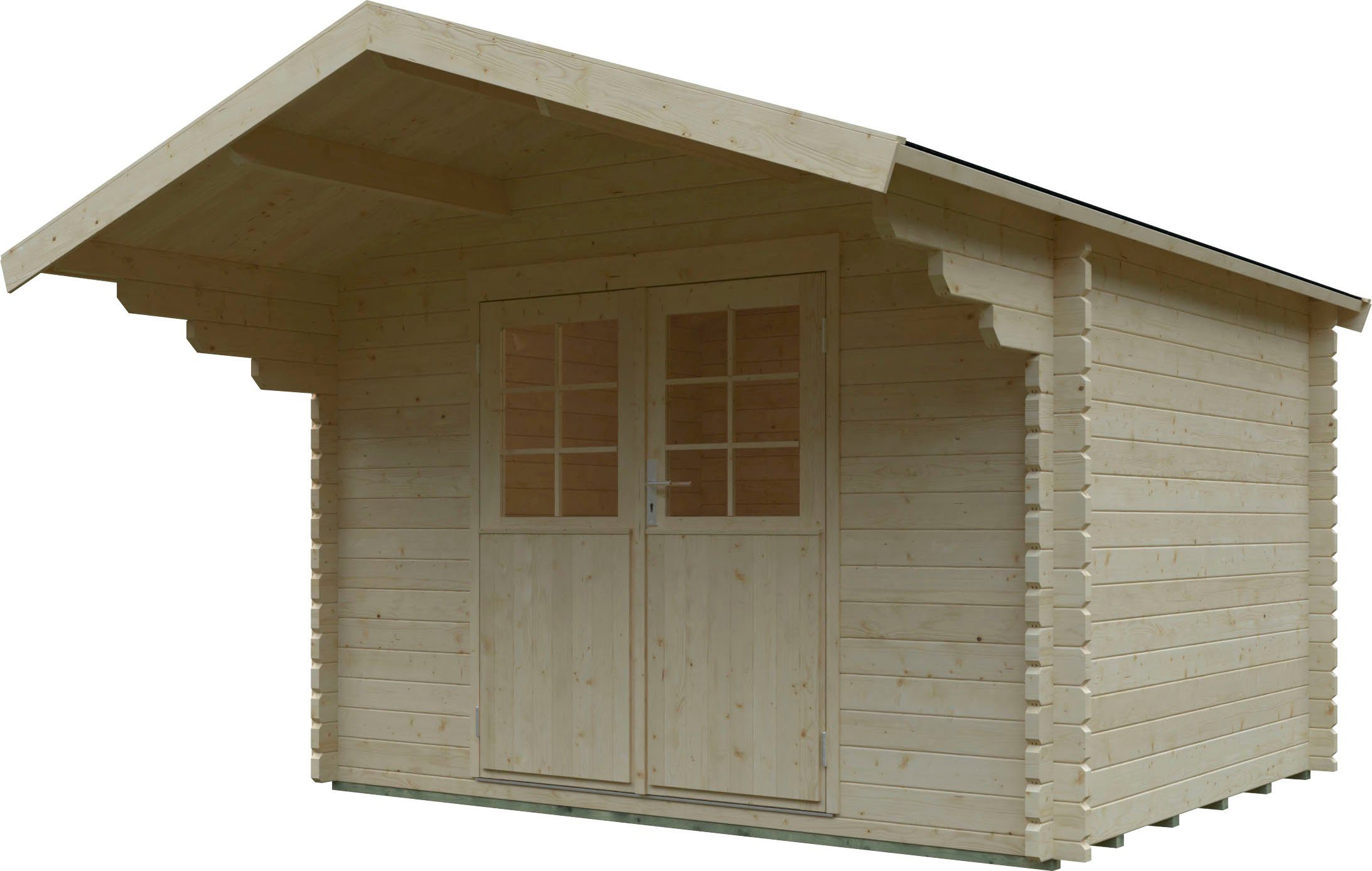 Kiehn-Holz Gartenhaus Buchenberg, BxT: 340x393 cm, aus naturbelassenem Fichtenholz