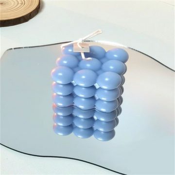 XDeer Duftkerze Rubik's Cube Aroma Candle Home Einfache Duftkerze Ornament, Hochzeitsgeschenk, Seifenblasenkerze, blau