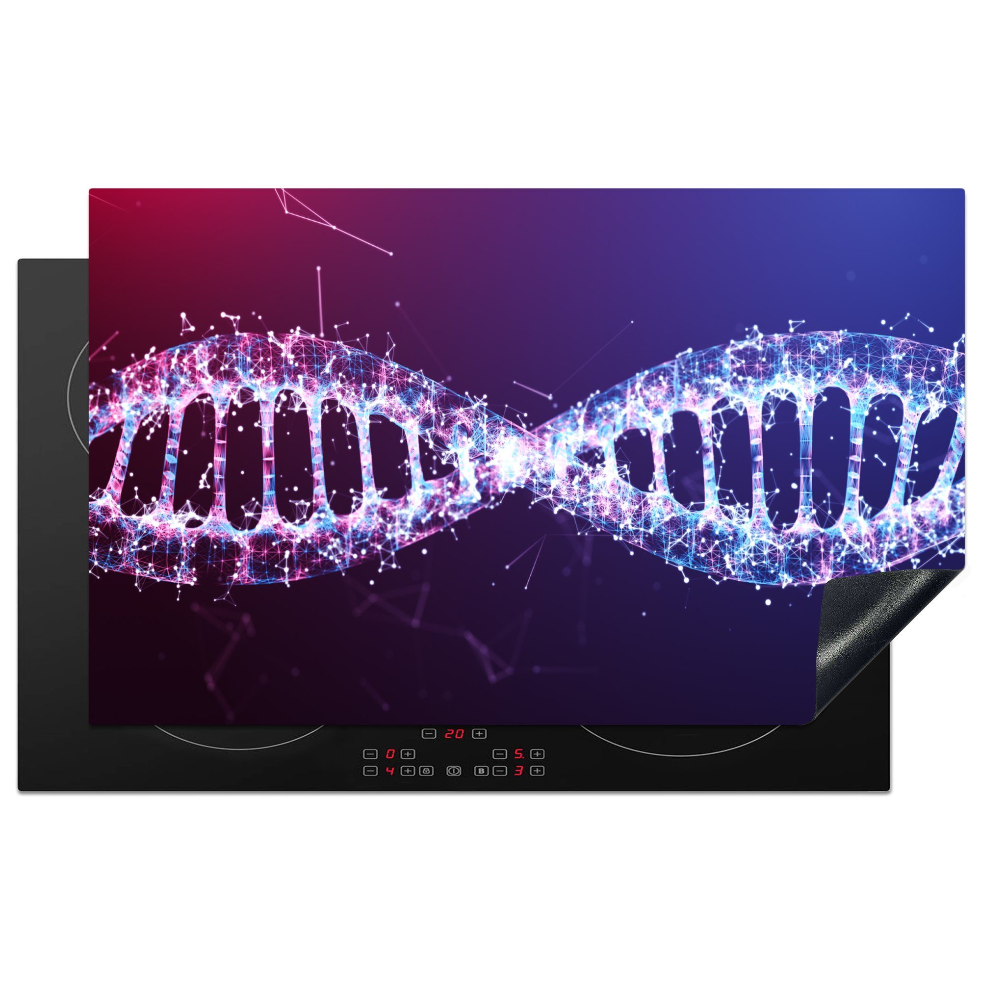 MuchoWow Herdblende-/Abdeckplatte DNA-Tanga mit (1 Arbeitsplatte Ceranfeldabdeckung, Vinyl, für 83x51 Farbe, tlg), cm, küche