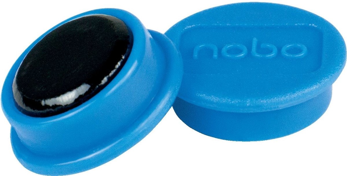 Thumbnail - NOBO Magnet Magnet rund 24mm VE=10 Stück blau