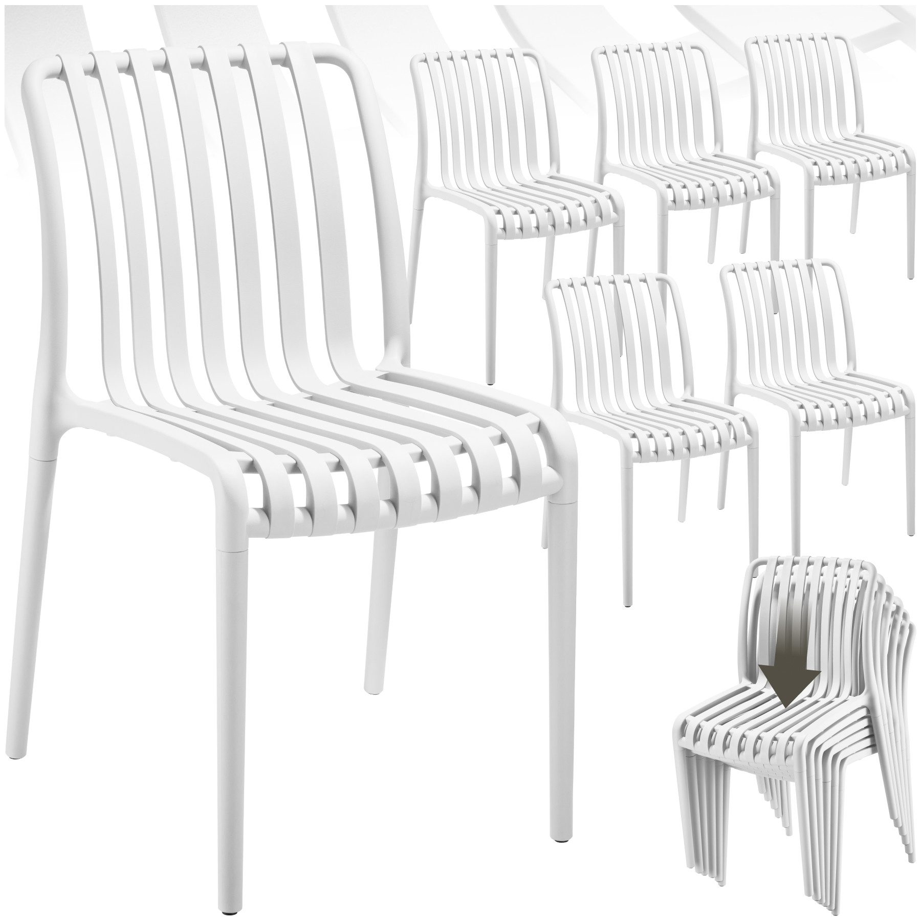 tectake Gartenstuhl Gartenstühle (Set, 6 St), günstig online kaufen