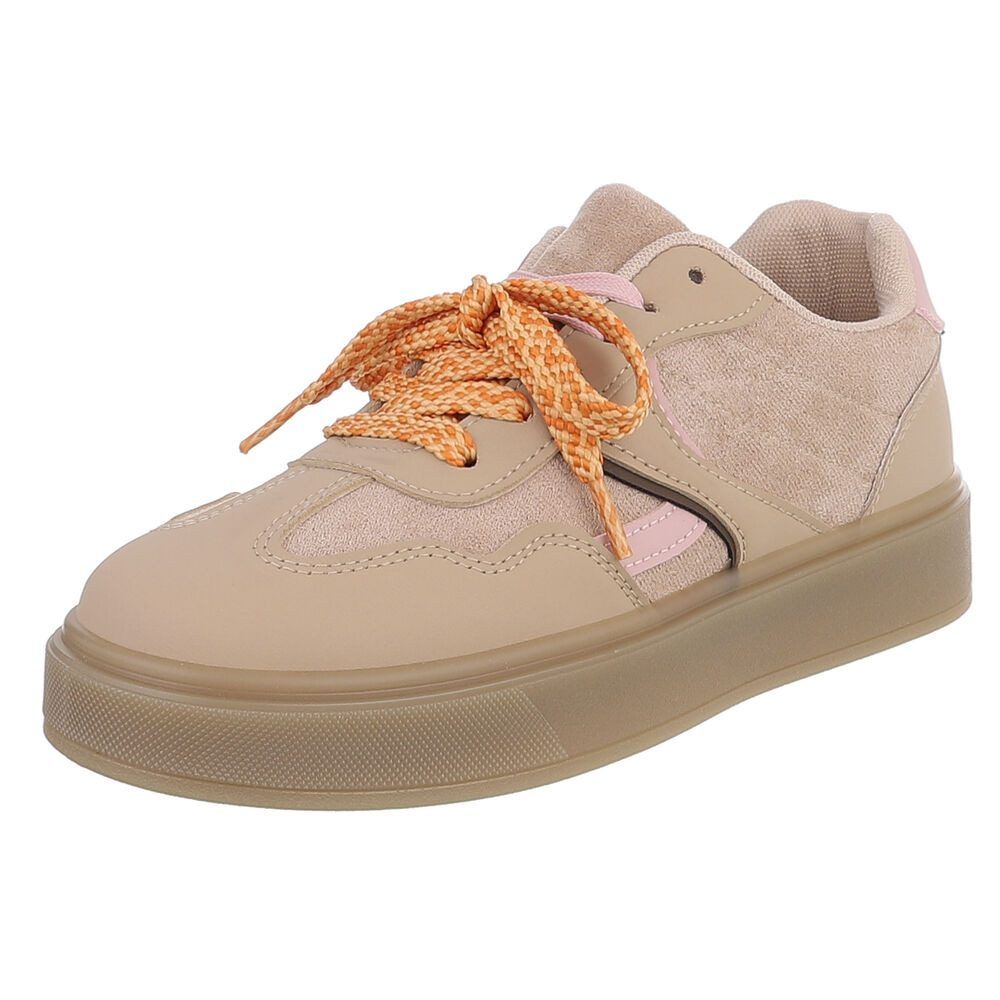 Ital-Design Sneaker mit modernem Design und hohem Tragekomfort Sneaker (91261178) Flach Sneakers Low in Hellbraun