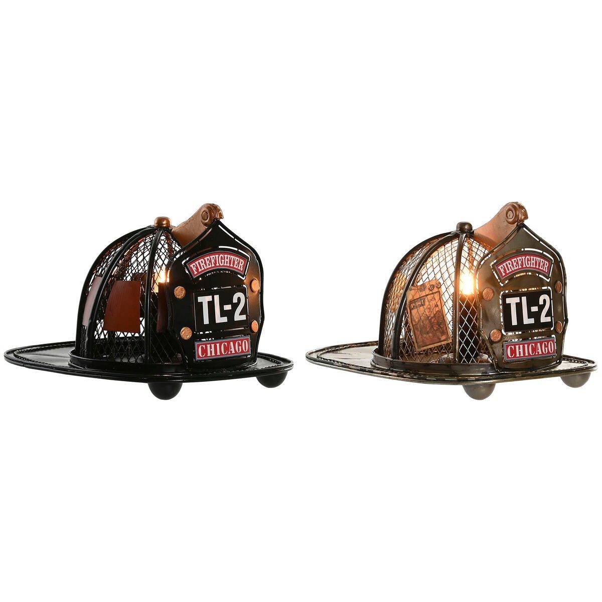 Bigbuy Schreibtischlampe Tischlampe SanLove Schwarz Gold 220 V 2 Stück