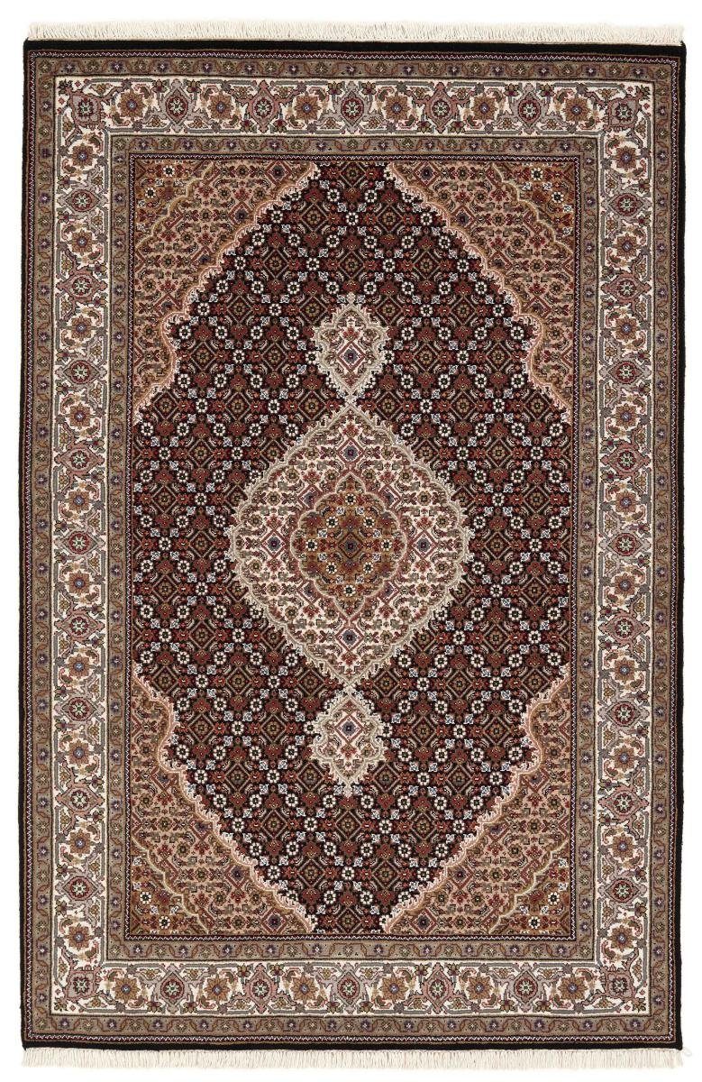 Orientteppich Indo Täbriz 134x205 Handgeknüpfter Orientteppich, Nain Trading, rechteckig, Höhe: 12 mm
