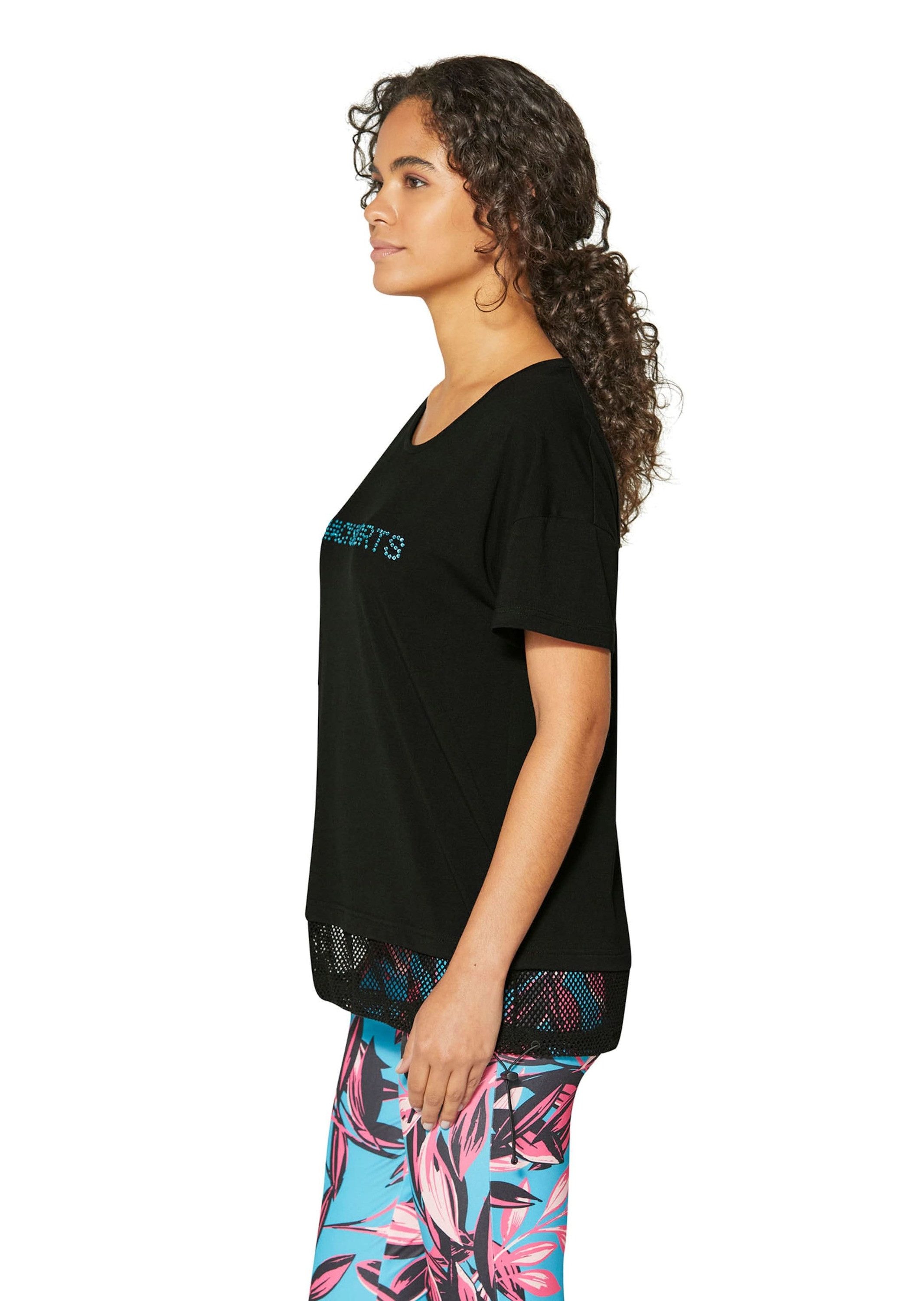 MADELEINE Kurzarmshirt Oversize-Shirt im Materialmix