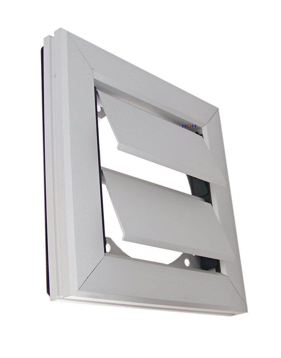 Lüftungsgitter Überdruck Abluftgitter LG-1616 RAA Lamellengitter Alu 155 x 155 mm, Belüftungs Lamellengitter