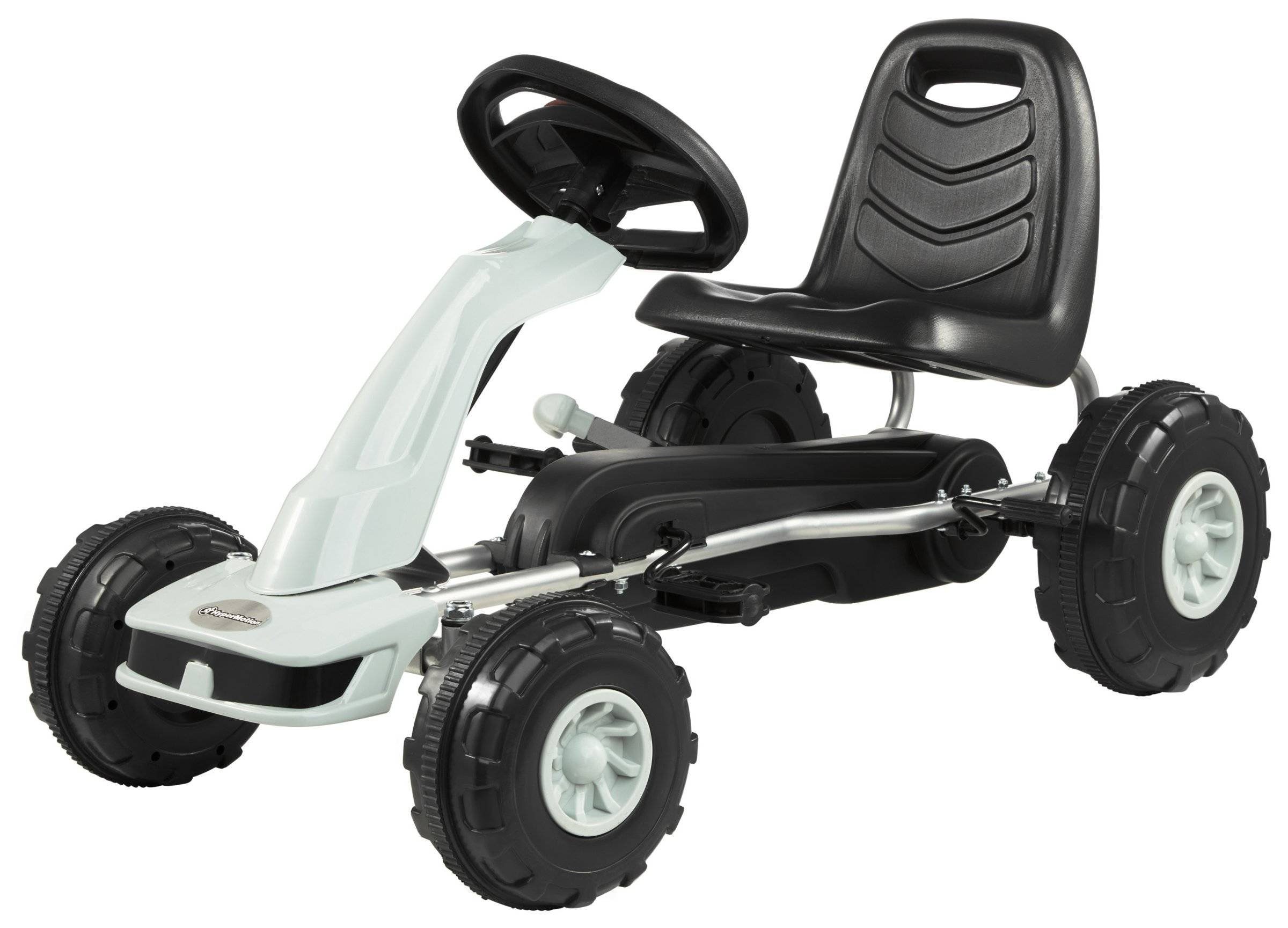 HyperMotion Go-Kart Pedal-Gokart CHESTER Aufsitzfahrzeug für Kinder von 3-6 Jahren, Grau
