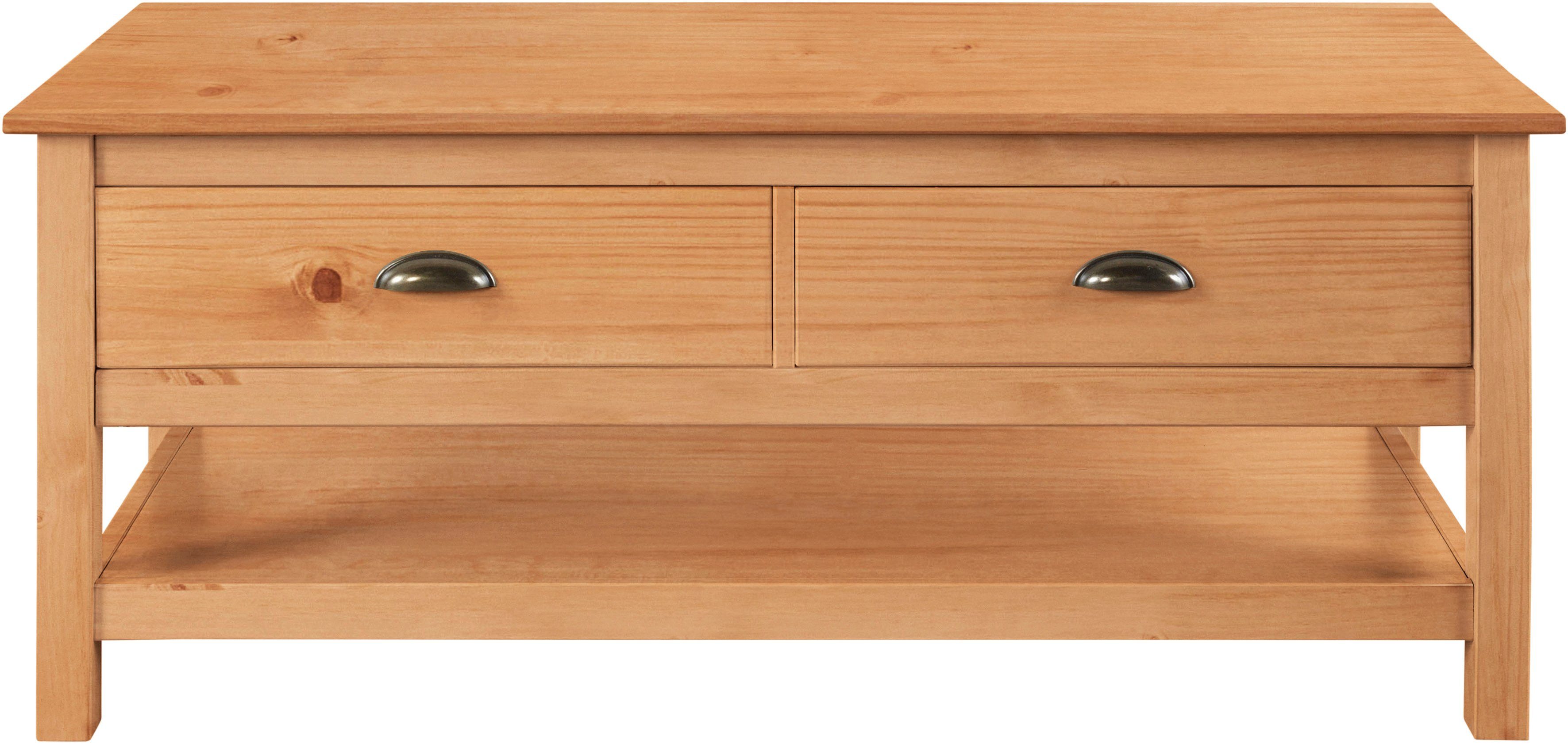 Home affaire Couchtisch Schröder, mit 2 Schubladen und 1 Einlegeboden, aus günstig online kaufen