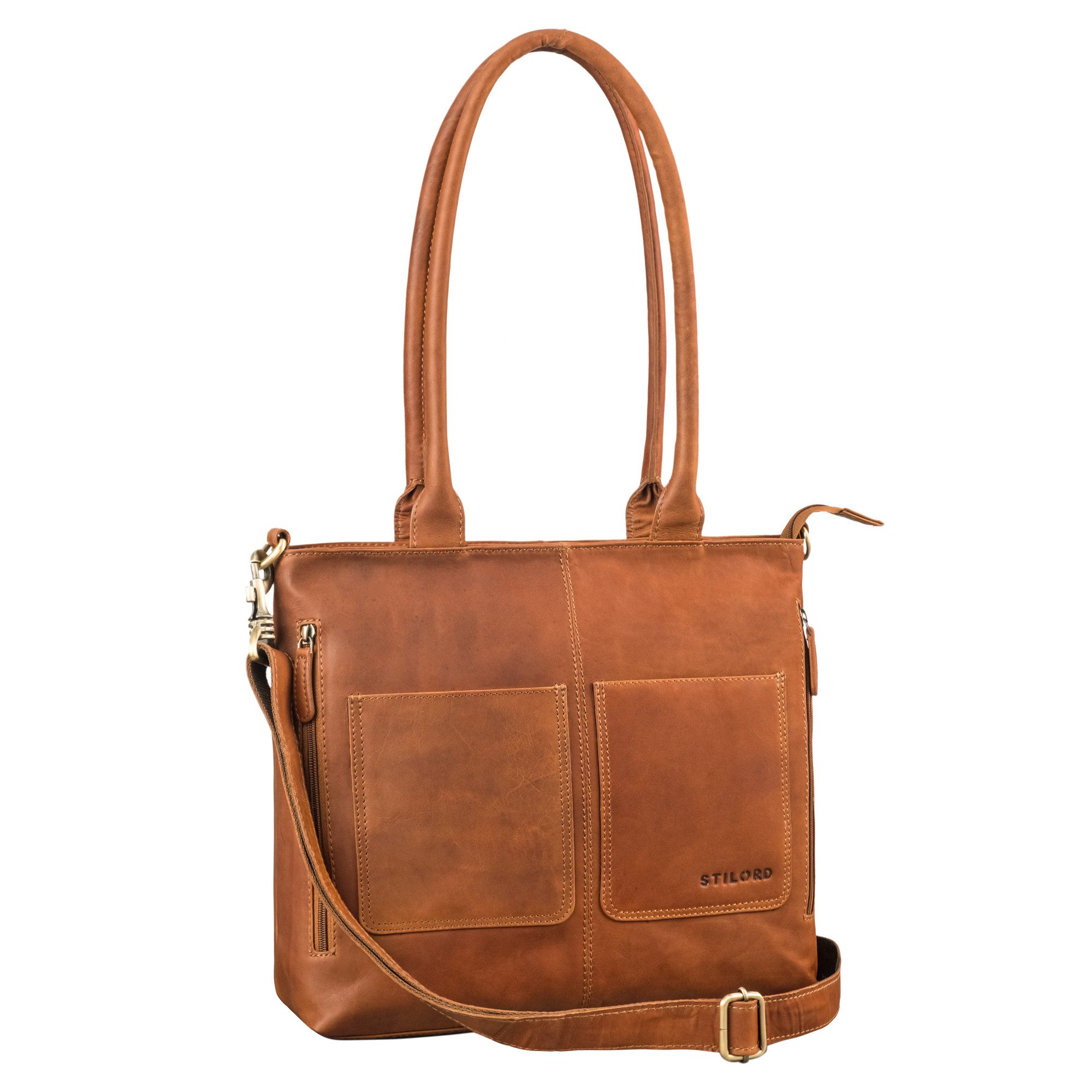 STILORD Handtasche "Merry" 3in1 Vintage Shopper Leder Handtasche Damen Große Henkeltasche