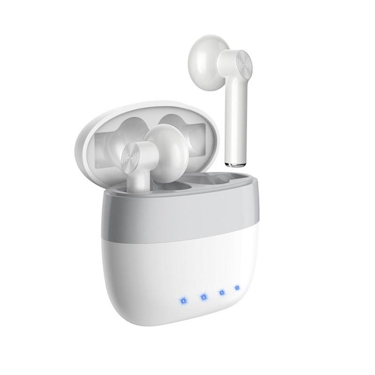 M2-Tec M35 In-Ear Ladestation, Anrufsteuerung, Keine Drahtlos) Musiksteuerung, tragbare Bluetooth-Kopfhörer (Musik, Kabellos, Sprachsteuerung, Bluetooth, Weiß