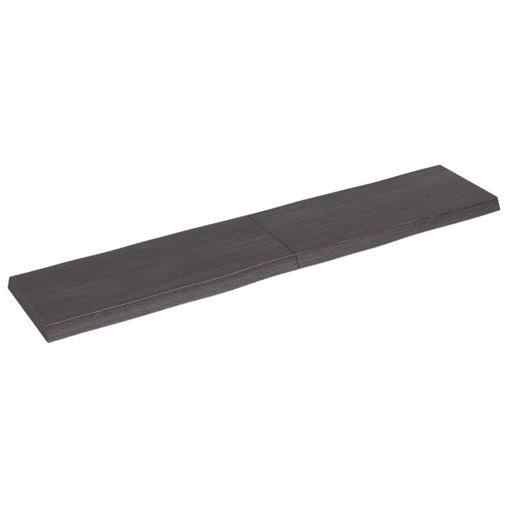 Behandelt St) Tischplatte Baumkante (1 cm 180x40x(2-6) Massivholz furnicato