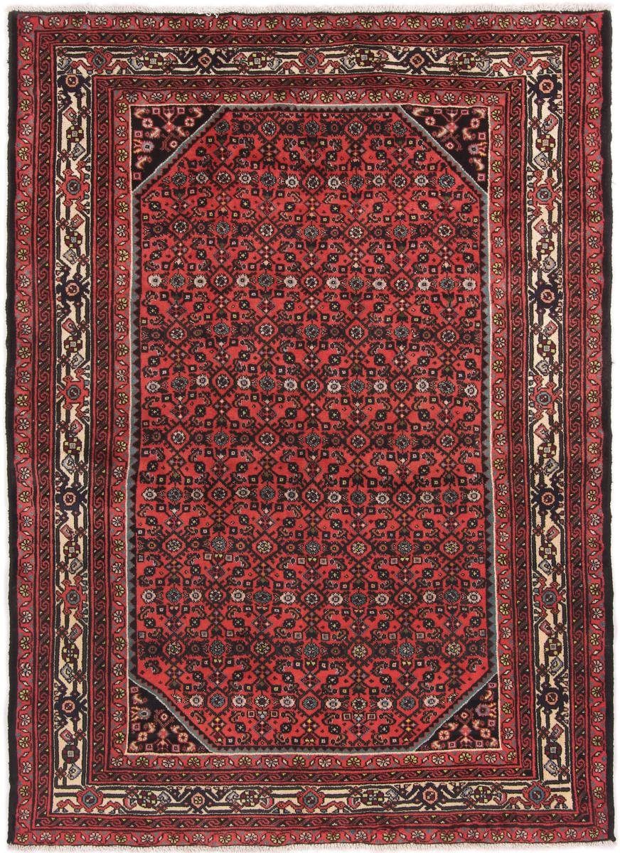 Orientteppich Hamadan Hosseinabad 151x201 Handgeknüpfter Orientteppich, Nain Trading, rechteckig, Höhe: 12 mm