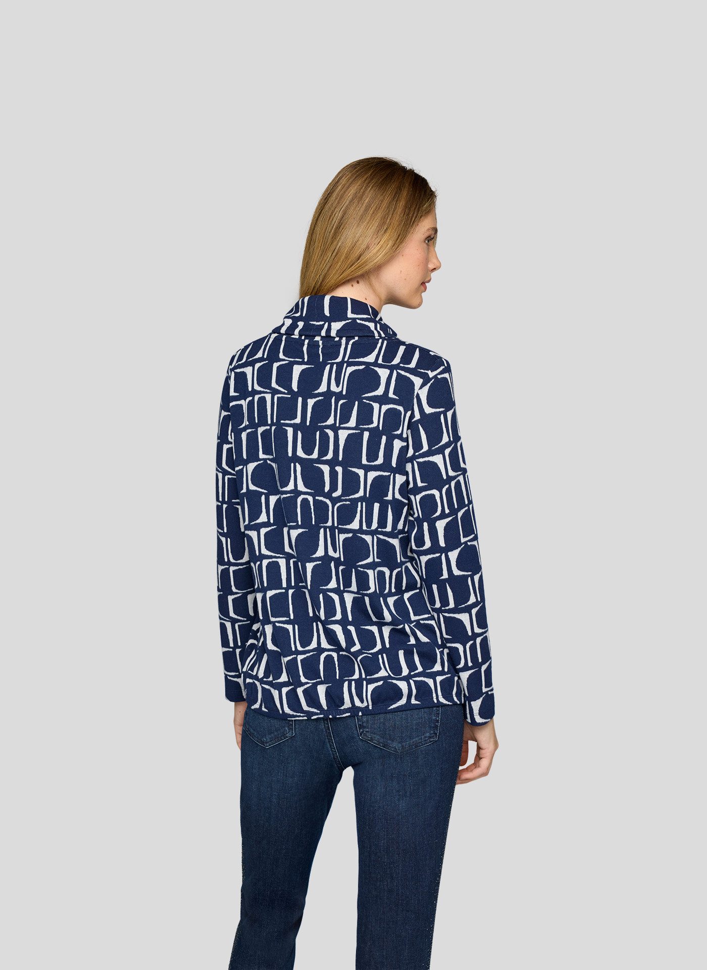 Rabe Langarmshirt mit grafischem Muster und günstig online kaufen