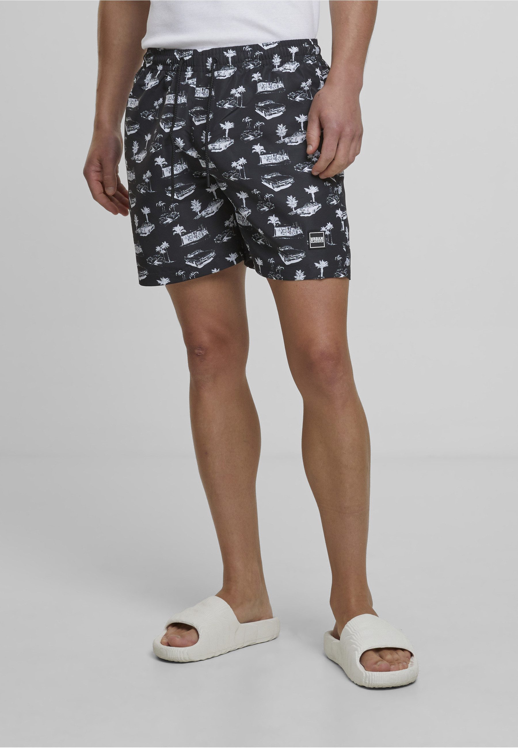 URBAN CLASSICS Badeshorts Urban Classics Herren Pattern Swim Shorts – Bild 3 von 5