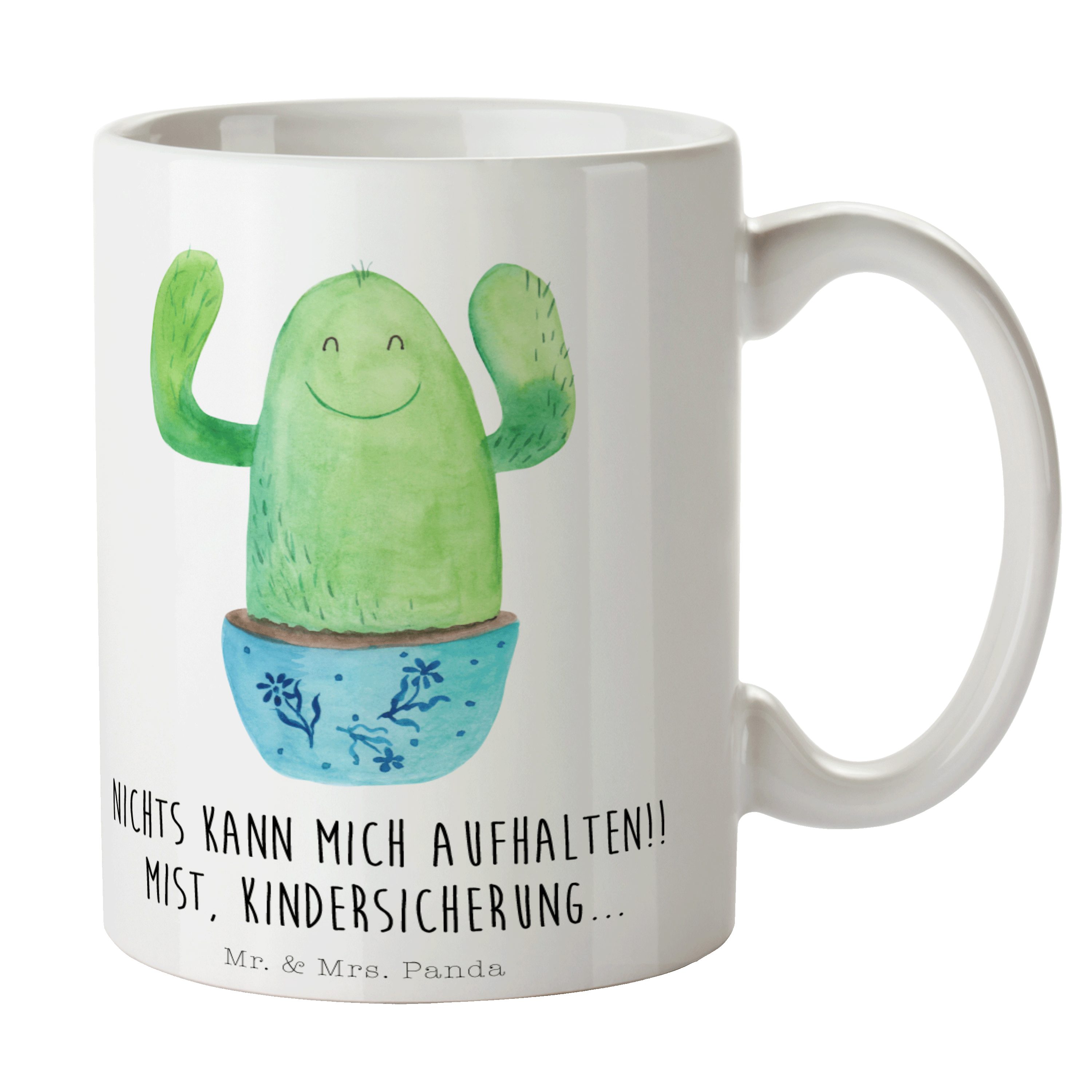 Mr. & Mrs. Happy Keramik Panda Kollege, Weiß Tasse, Motive, lustig, Geschenk, - Kaktus Tasse - Tasse