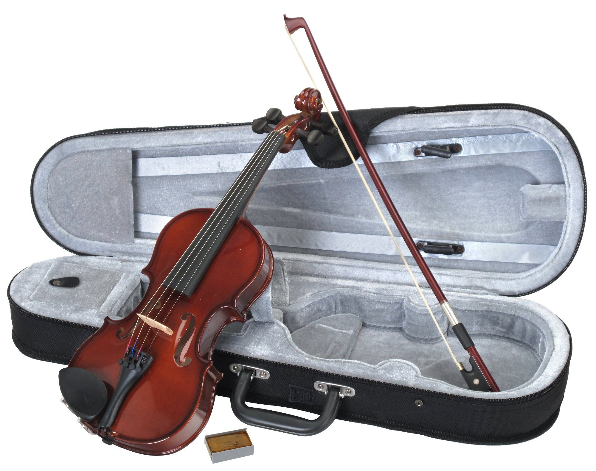 Classic Cantabile Violine Student Violinenset 1/2, Student-Set, Inkl. Etui, Bogen und Kolofonium, Aus massivem Fichtenholz geschnitzte Decke