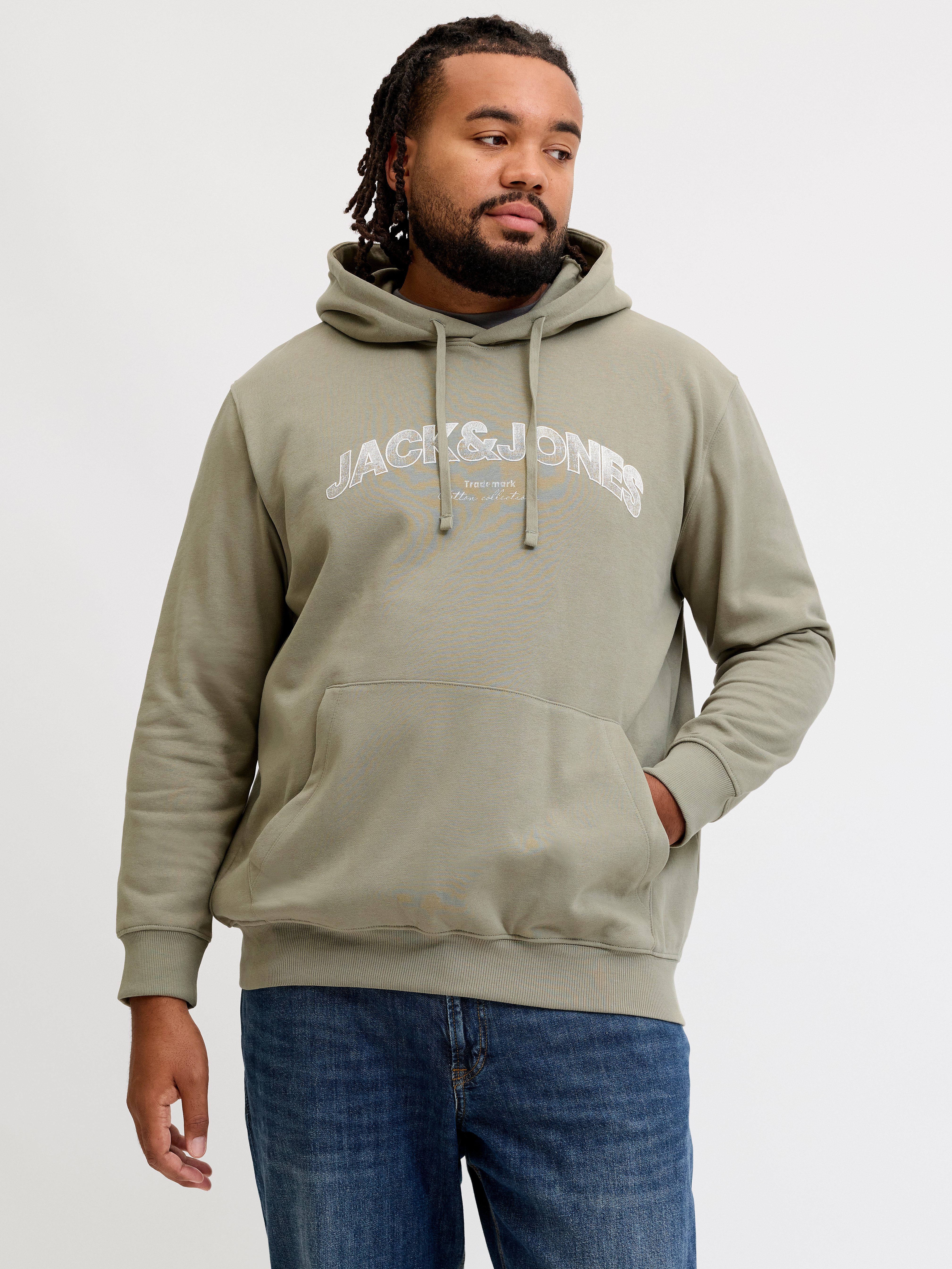 Jack & Jones PlusSize Kapuzensweatshirt JJAVERY SWEAT HOOD PLS Baumwollmischung, normal geschnitten