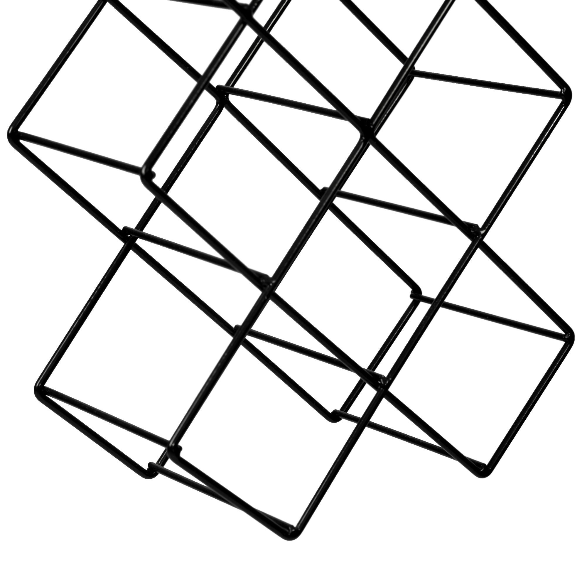 en.casa Weinregal, »Apremont« Weinflaschenhalter für 8 Flaschen Metall Schwarz