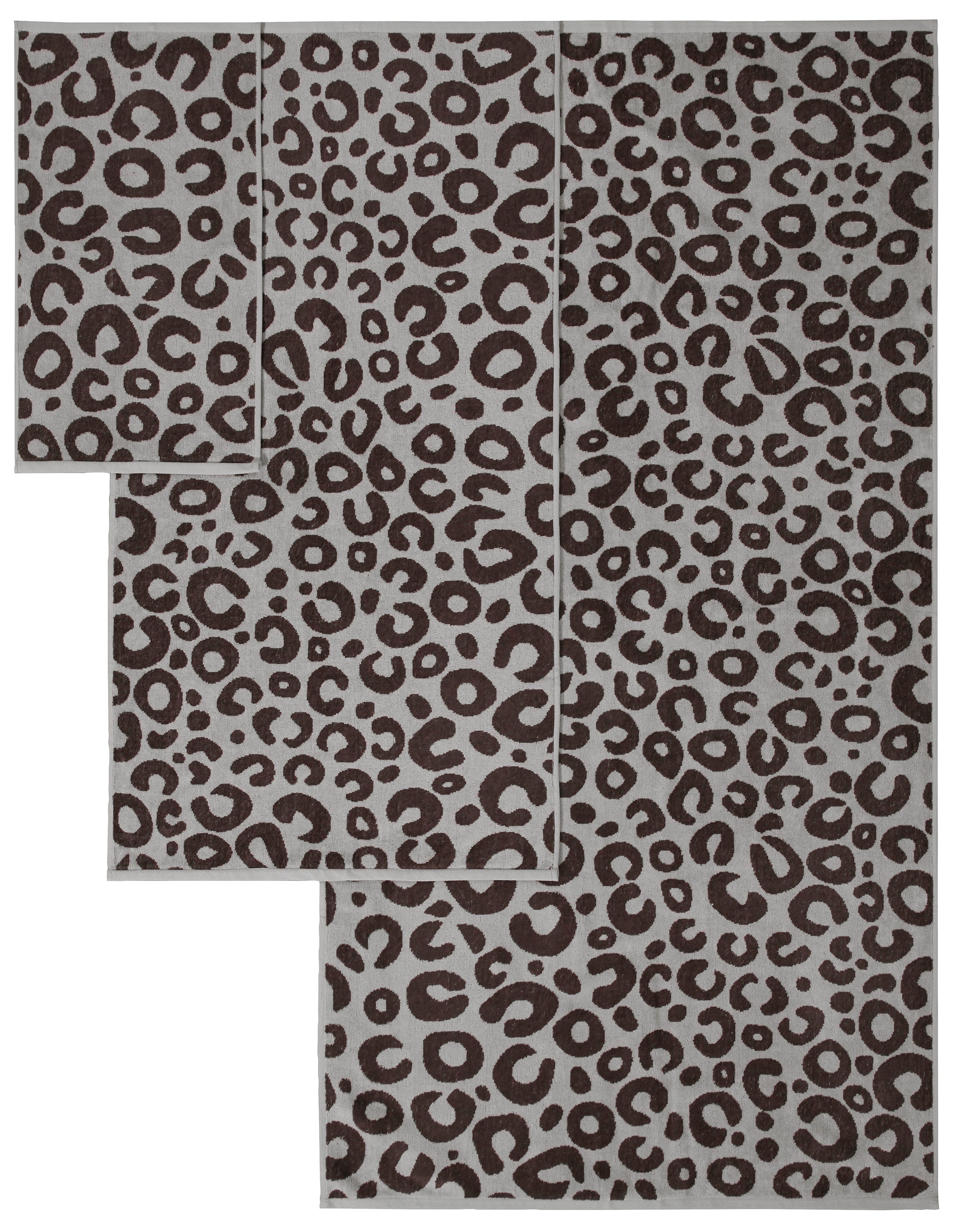 OTTO home Handtuch Set Anna Leopardenmuster, 8-tlg Handtuch-Set, 100% Baumwolle, Frottiervelours (Set, 8-St), Duschtücher, Handtücher und Gästetücher, weich, mo – Bild 4 von 5