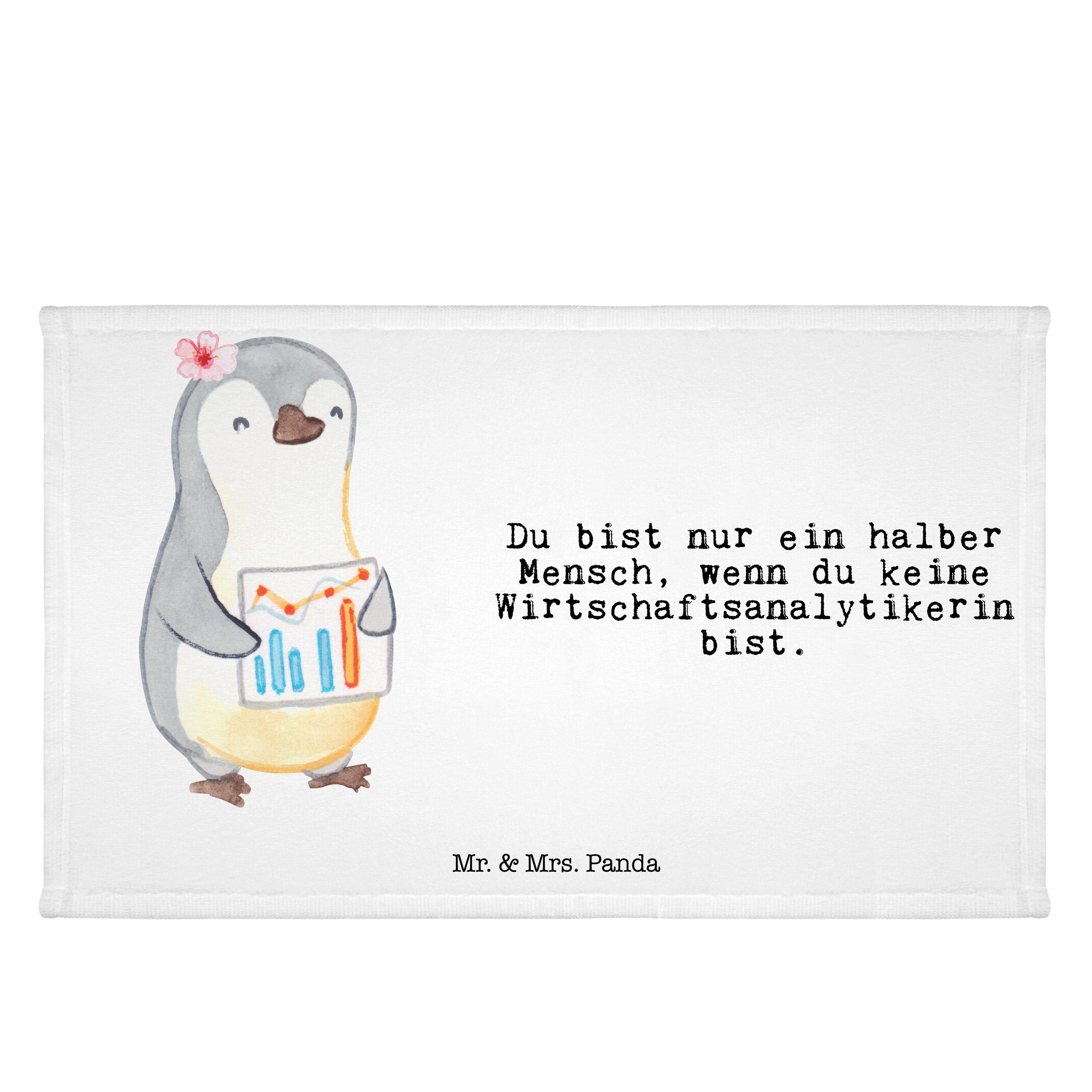 online Mr. & - Panda Herz Handtuch - Weiß mit (1-St) Sport Mrs. Schenken, Geschenk, H, Wirtschaftsanalytikerin