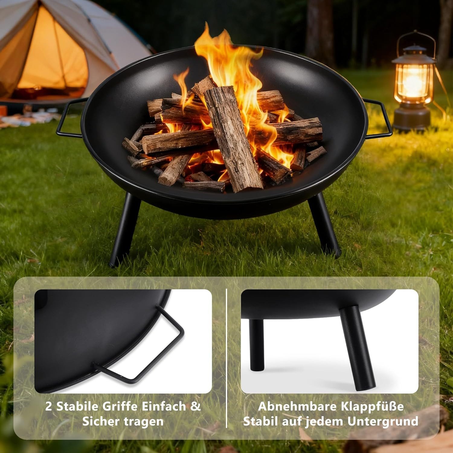 ZMH Feuerschale euerschalen für den Garten - Feuerstelle Ø 58 cm günstig online kaufen