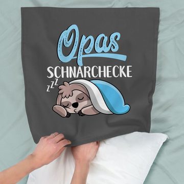 Kissenbezüge Opas Schnarchecke mit Faultier - weiß, Shirtracer (1 Stück), Opa Großvater