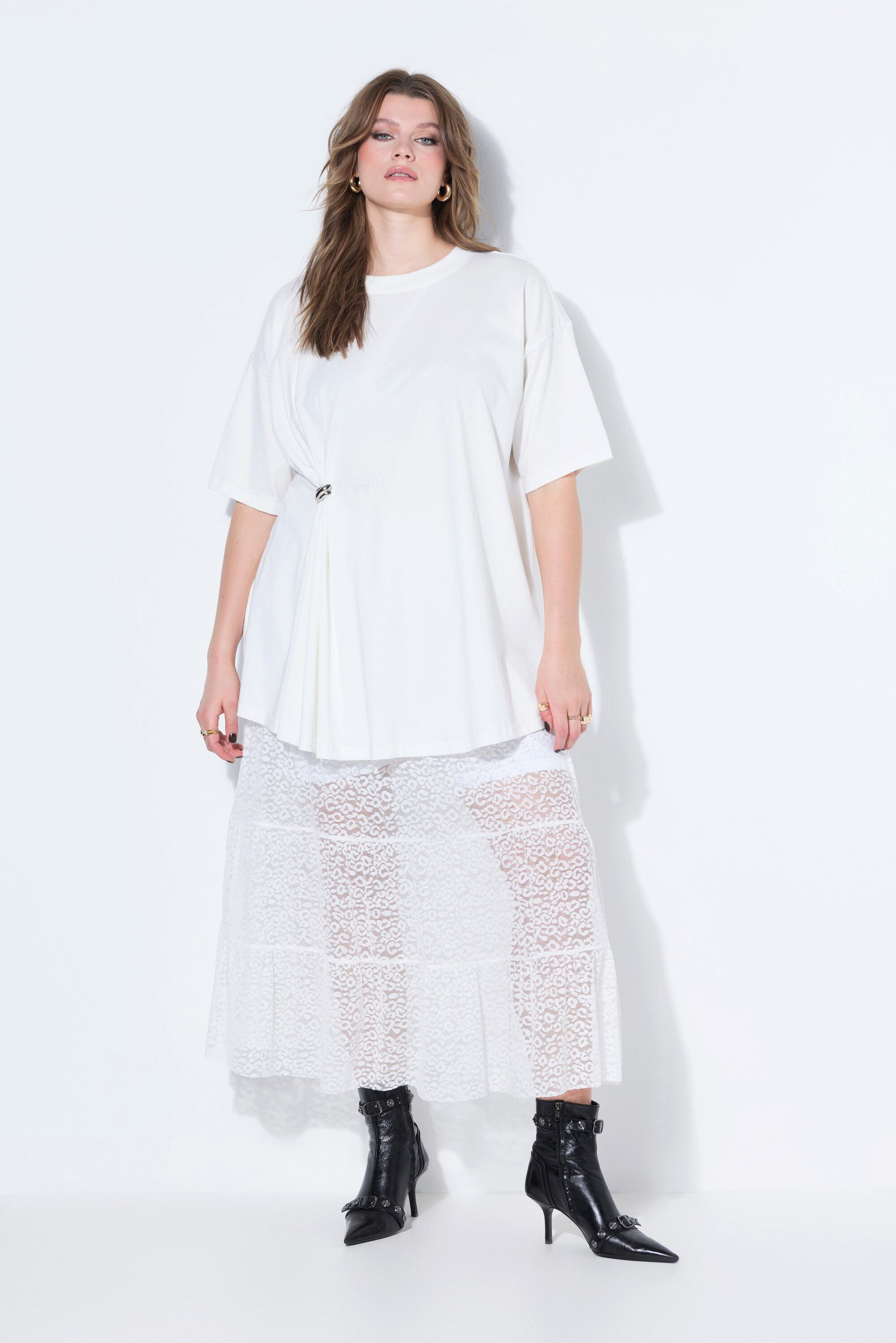 Studio Untold T-Shirt T-Shirt oversized Schmuckknoten – Bild 4 von 4