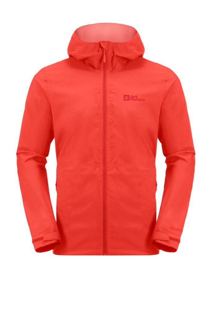 Regenjacke Elsberg 2.5L (sehr atmungsaktiv, wasserdicht, winddicht) rot Herren