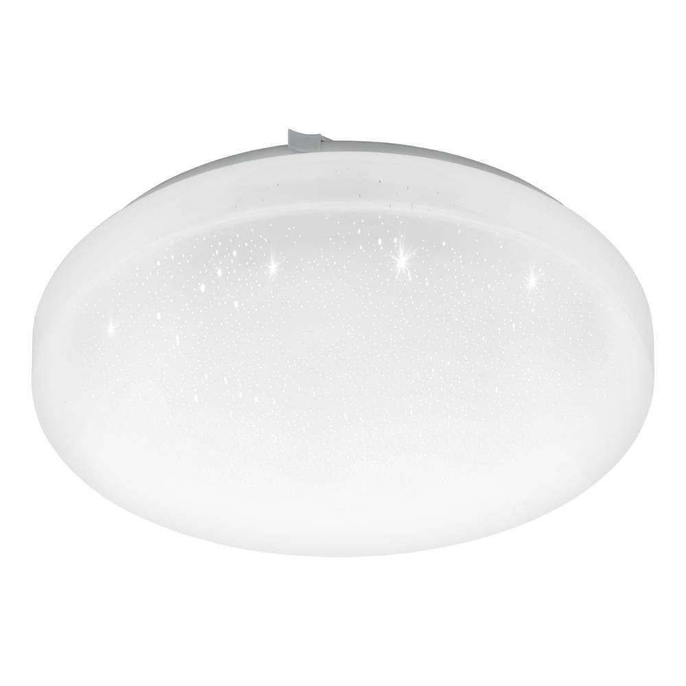 EGLO LED Deckenleuchte FRANIA-S Deckenlampe, weiß, Kristalleffekt, geringe Aufbauhöhe, LED fest integriert, Warmweiß, Wohzimmer, Küche, Esszimmer, Flur, modern, rund